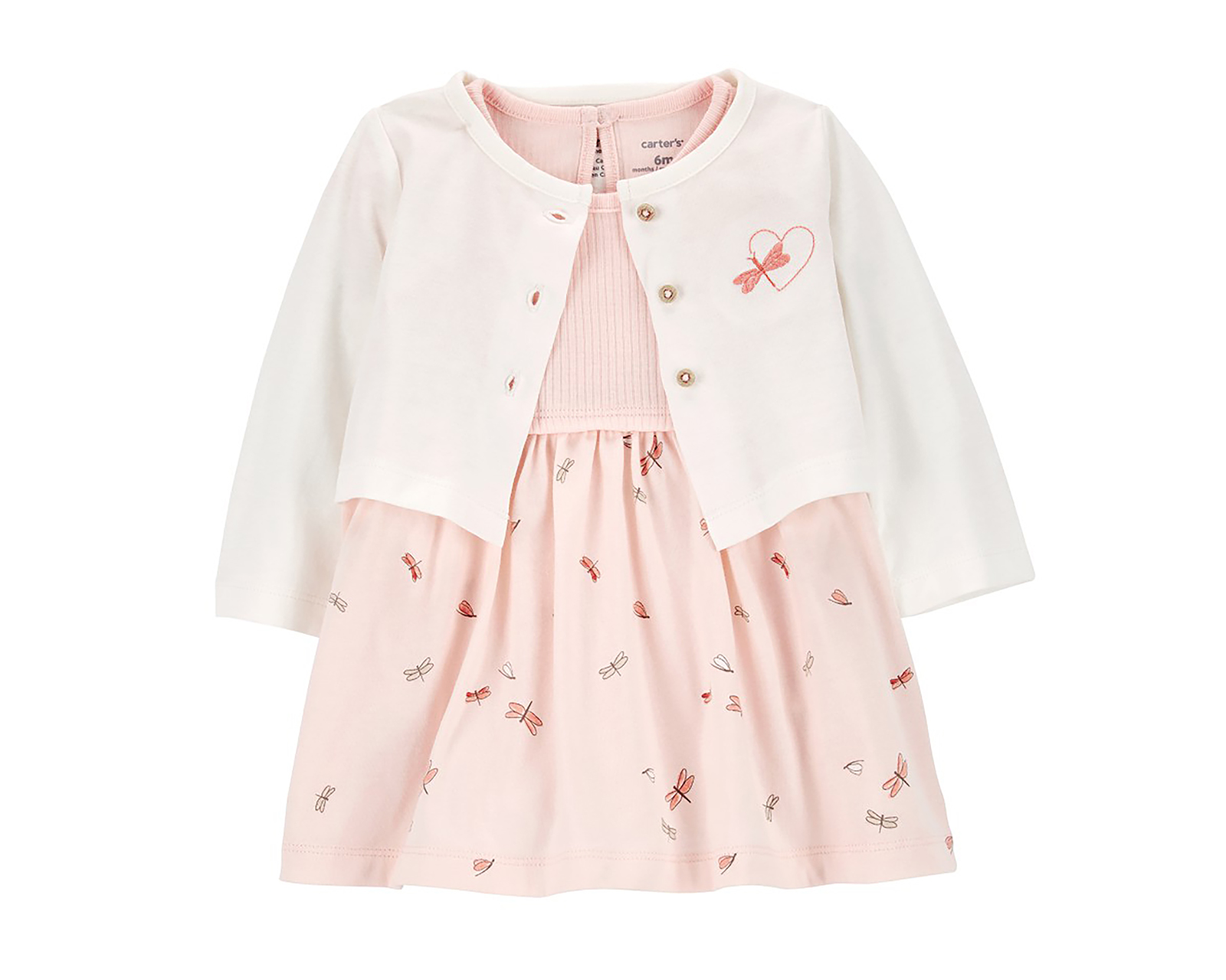 Foto 2 pulgar | Foto 1 | Pañalero para Bebé Niña Carter's con Cárdigan 2 Piezas