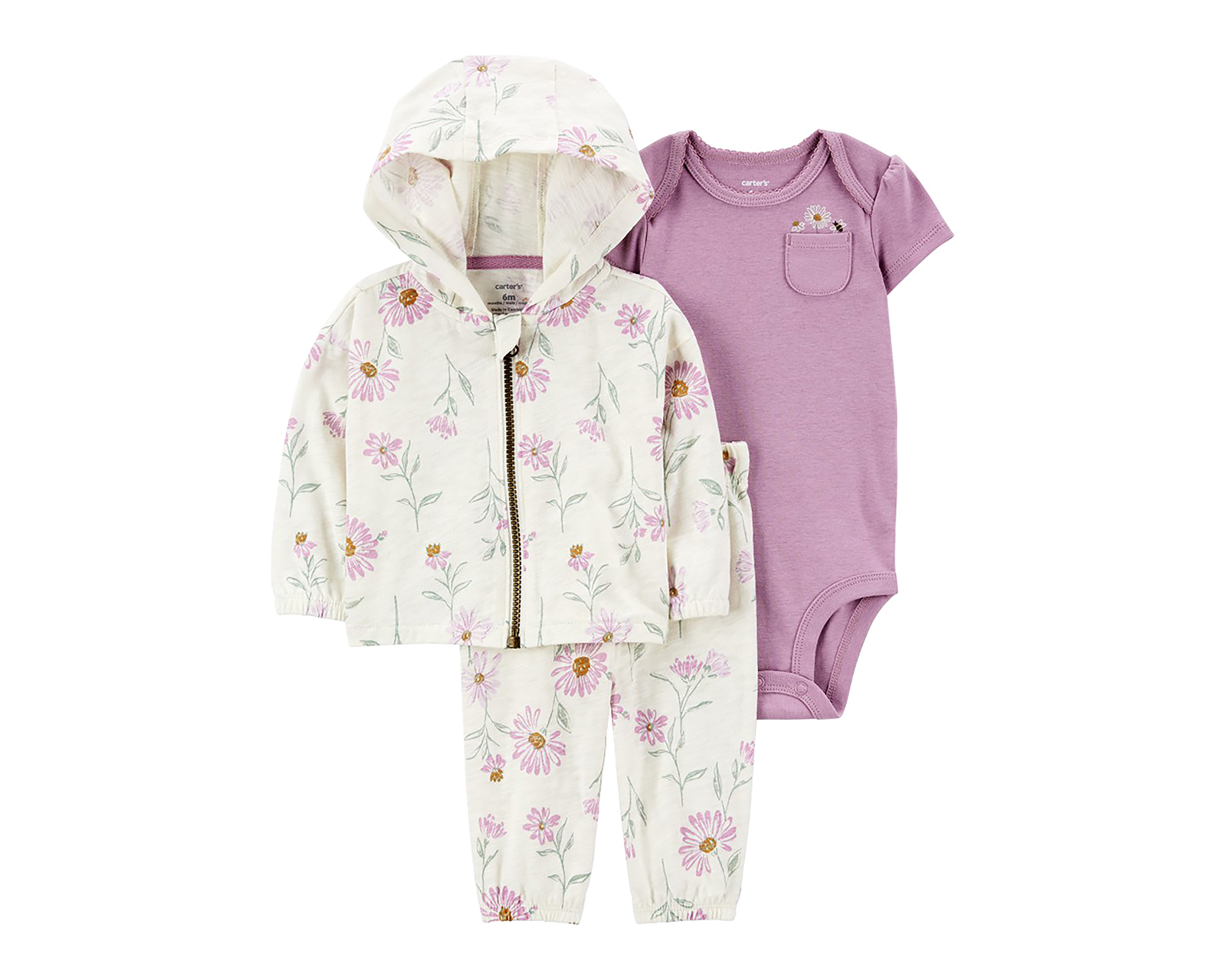 Foto 1 | Foto 1 | Conjunto de Algodón para Bebé Niña Carter's 3 Piezas