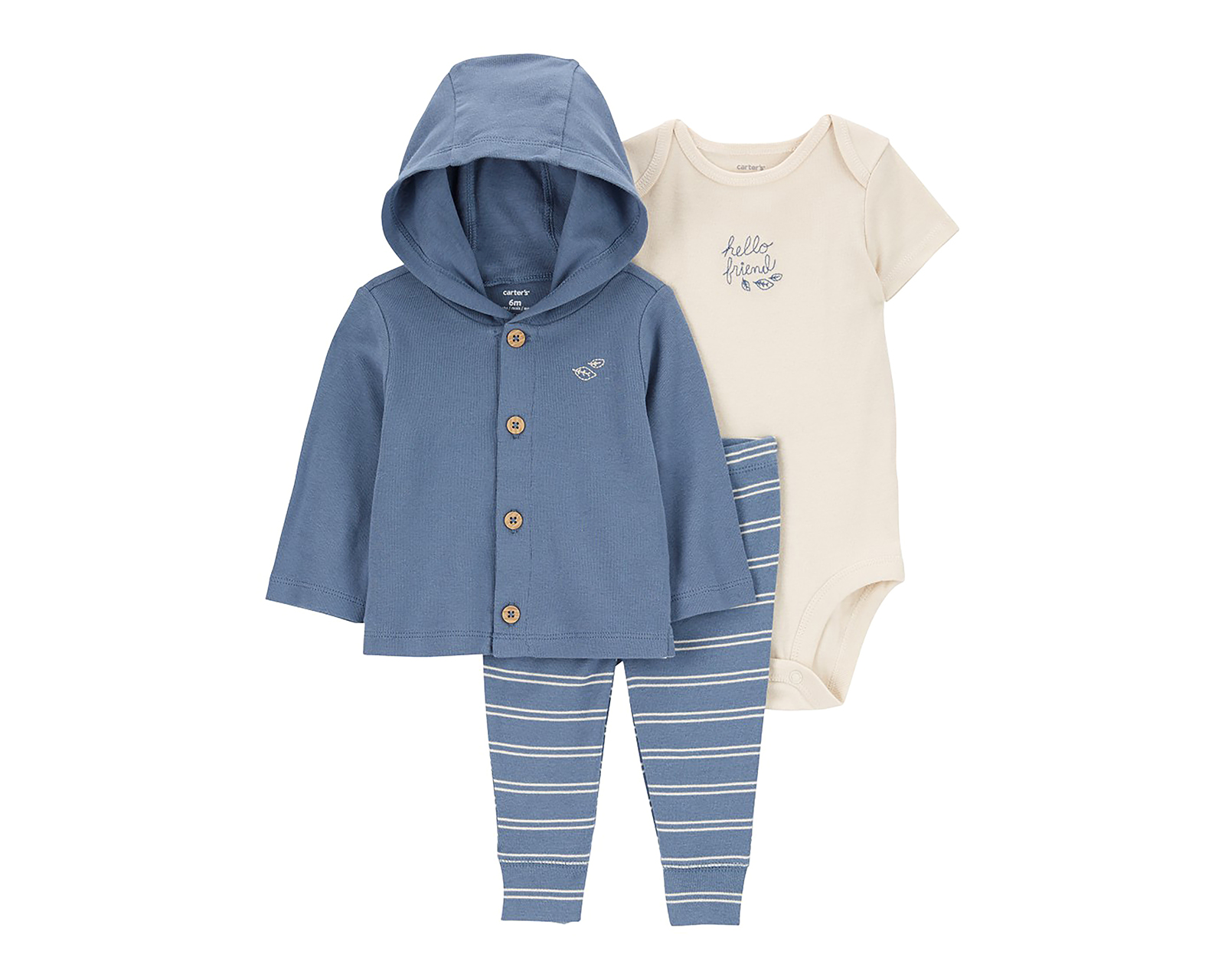 Conjunto de Algodón para Bebé Niño Carter's 3 Piezas
