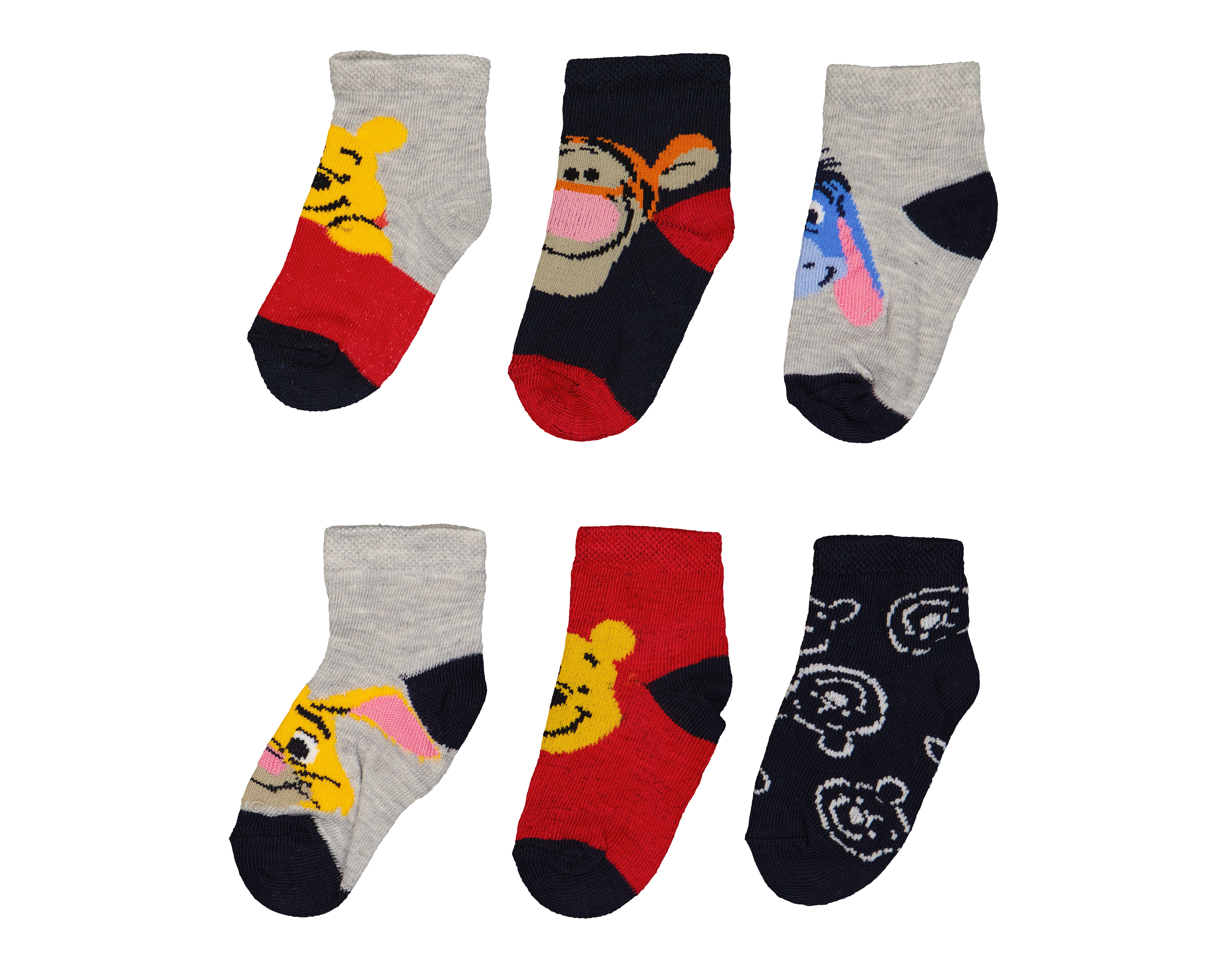 Foto 2 pulgar | Foto 1 | Calcetines para Bebé Niño Disney Winnie Pooh 6 Pares