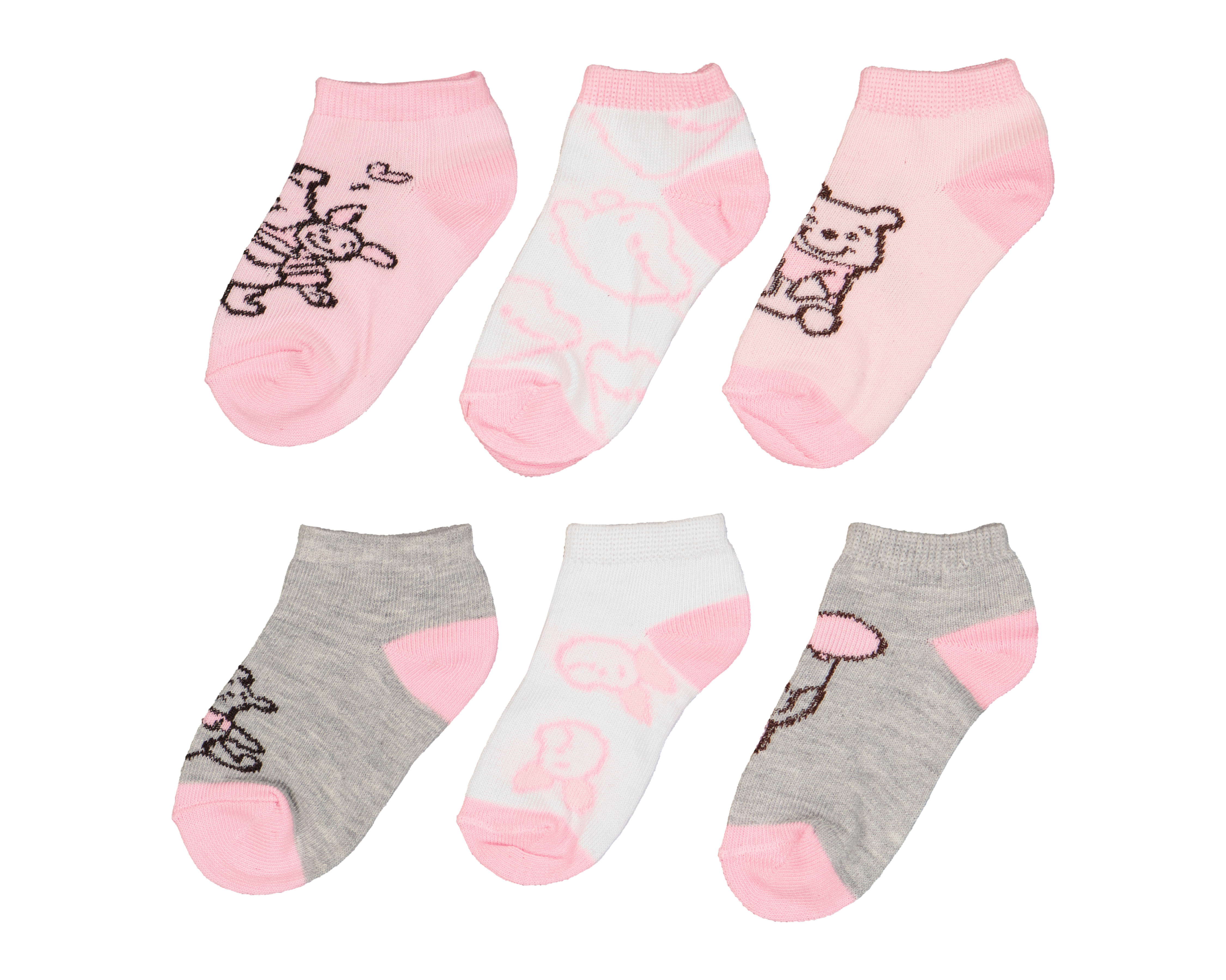 Calcetas Disney Winnie Pooh para Bebé Niña 6 Pares
