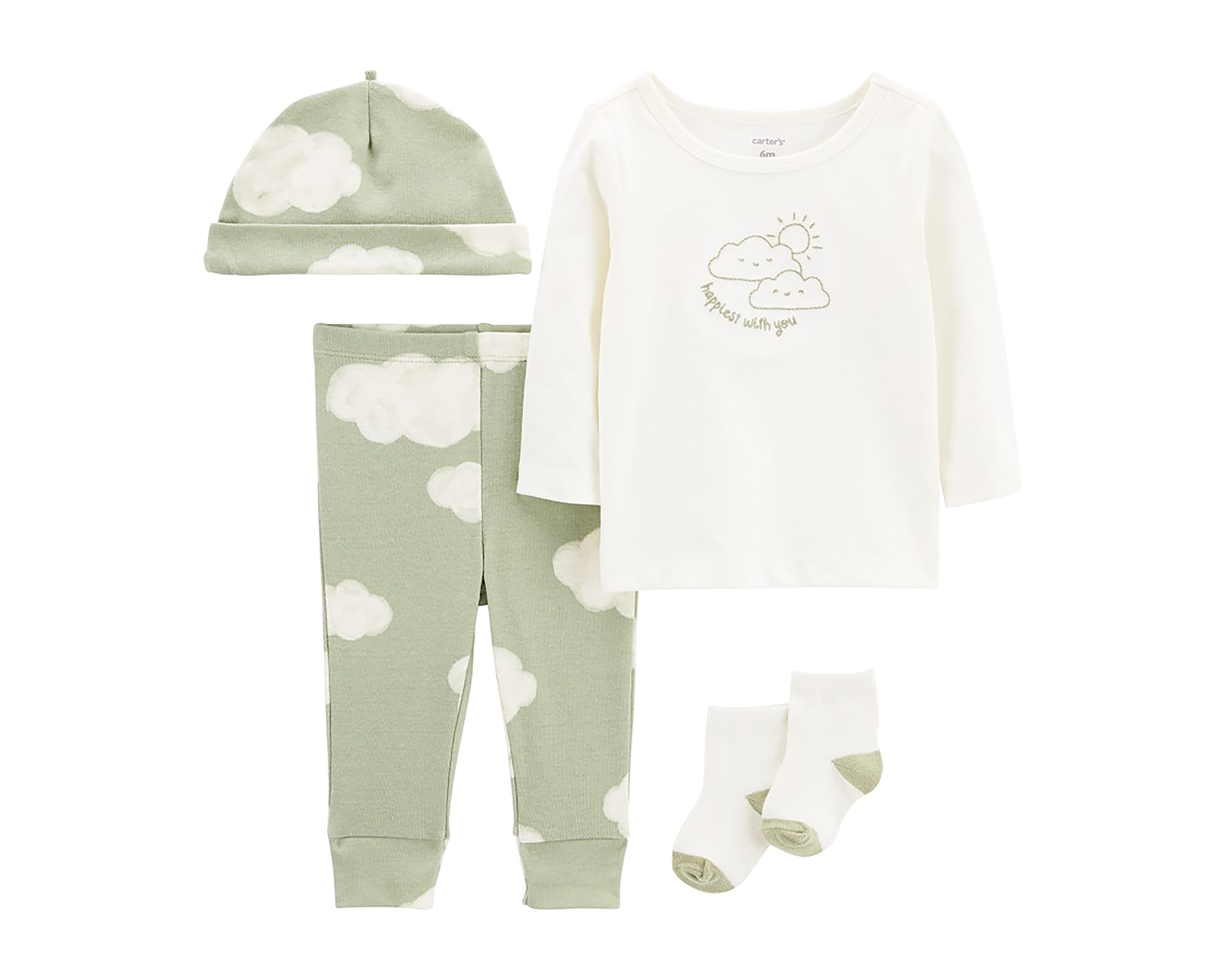 Conjunto de Algodón para Bebé Niño Carter's 4 Piezas