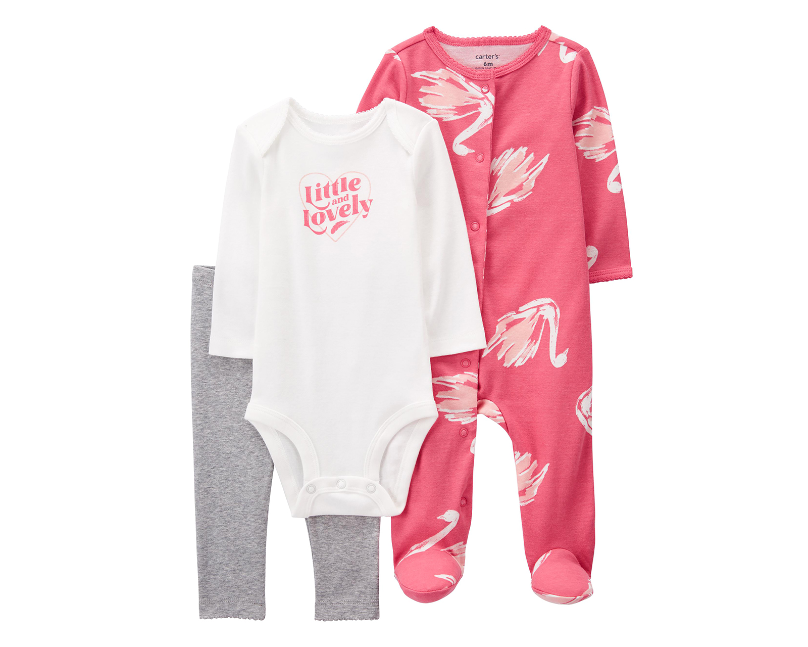 Conjunto de Algodón para Bebé Niña Carter's 3 Piezas