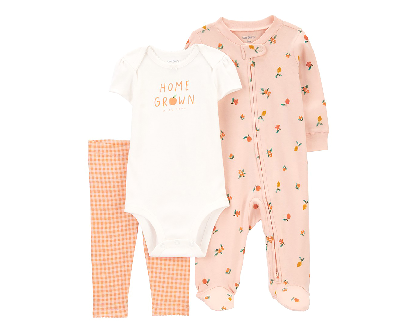 Conjunto de Algodón para Bebé Niña Carter's 3 Piezas