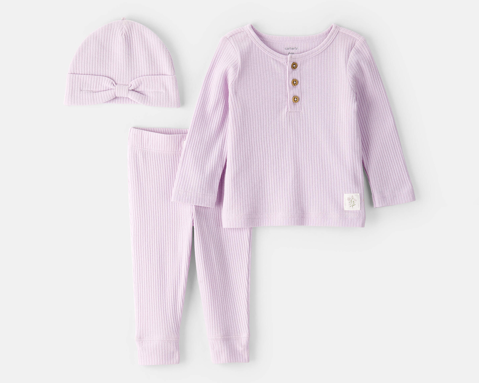 Conjunto de Algodón para Bebé Niña Carter's 3 Piezas