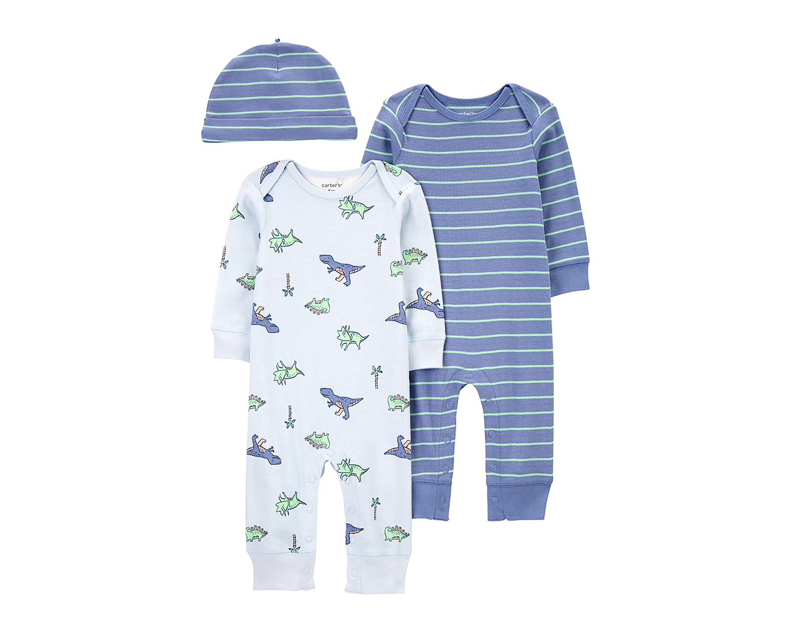 Foto 2 pulgar | Foto 1 | Mameluco para Bebé Niño Carter's de Algodón 3 Piezas