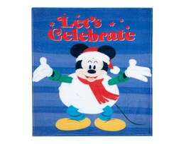 Cobertor Disney Mickey Navidad Azul