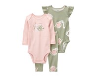 Conjunto de Algodón para Bebé Niña Carter's 3 Piezas