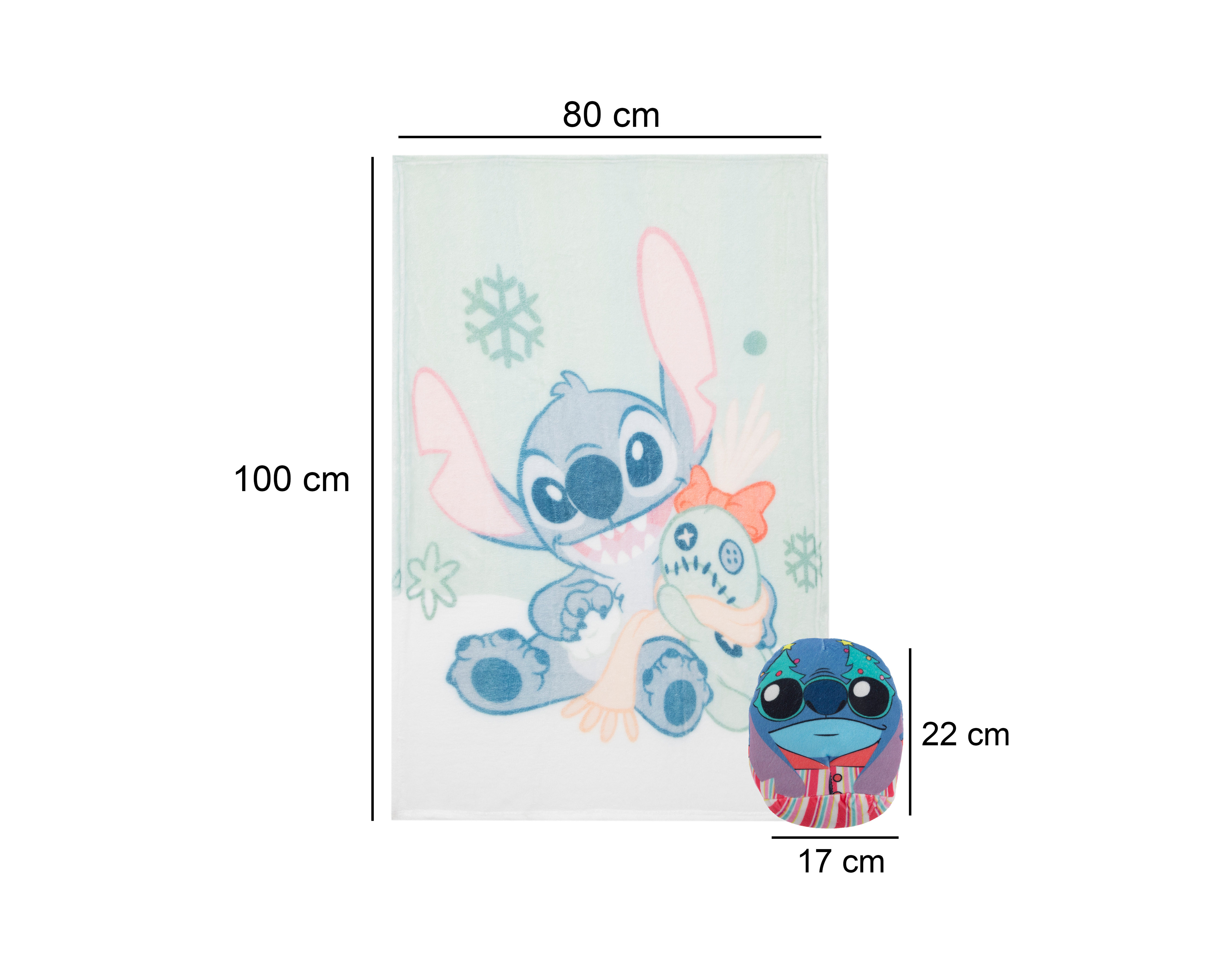 Foto 5 | Foto 5 | Cobertor para Bebé Disney Lilo & Stitch Navideño con Cojín