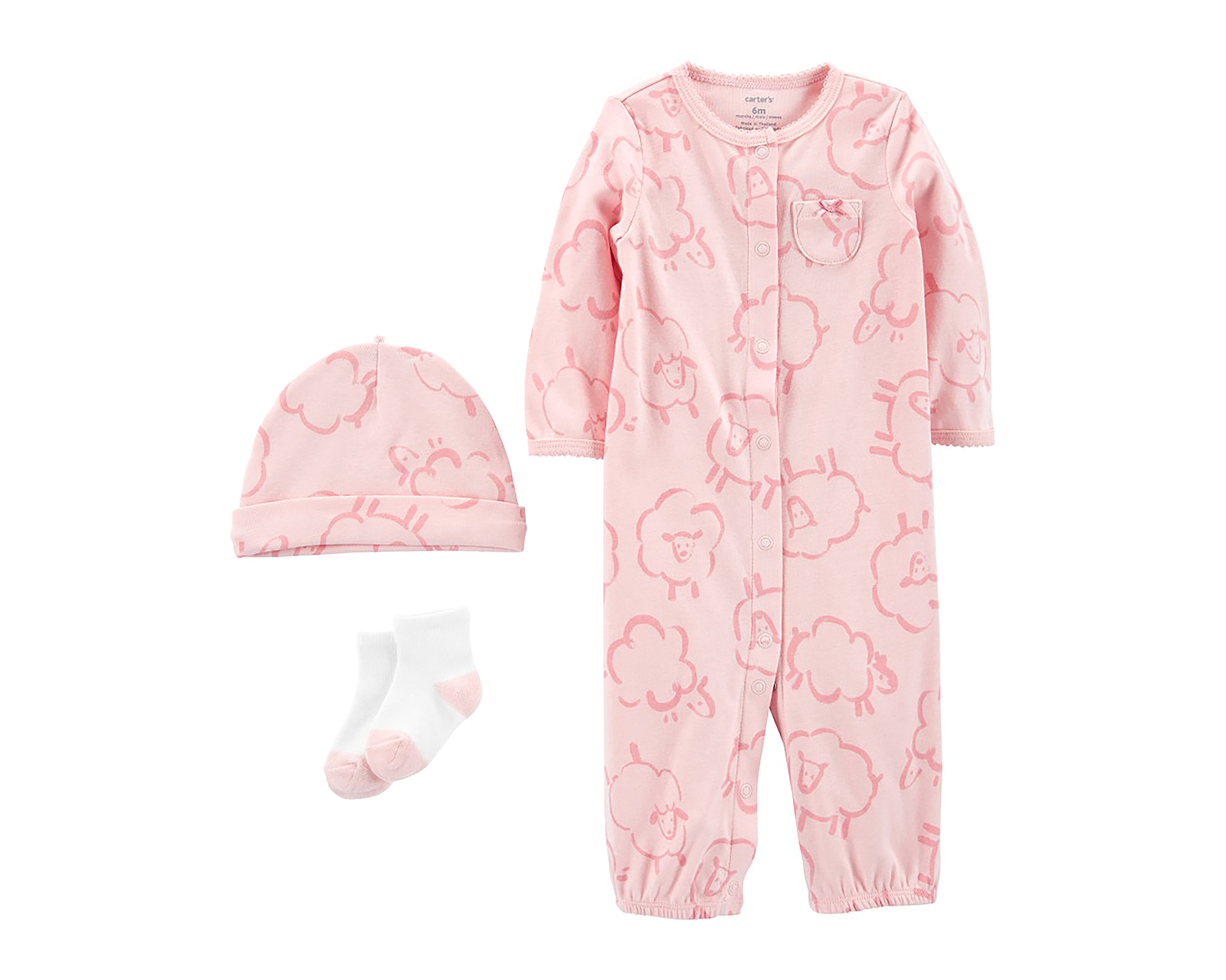 Foto 1 | Foto 1 | Mameluco para Bebé Niña Carter's de Algodón con Accesorios