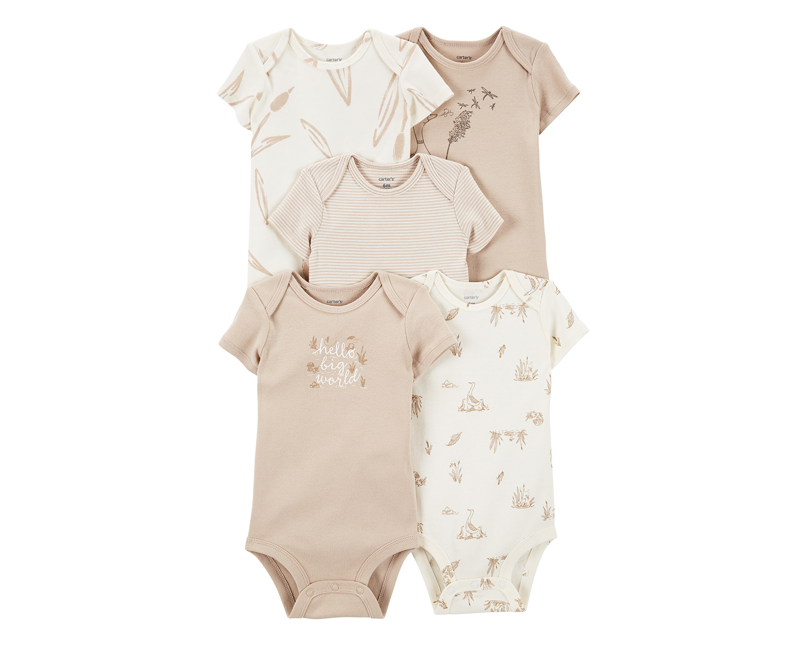 Pañalero para Bebé Niño Carter's de Algodón 5 Piezas