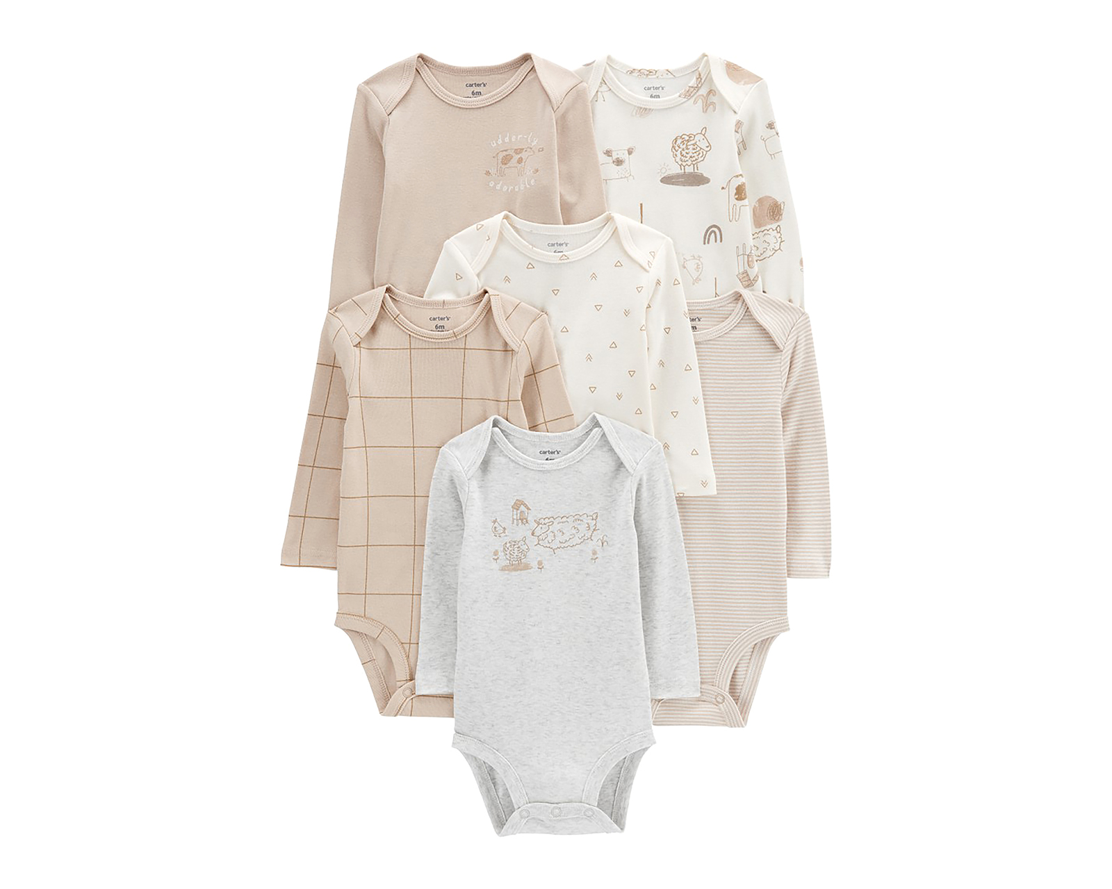 Pañalero para Bebé Niño Carter's de Algodón 6 Piezas