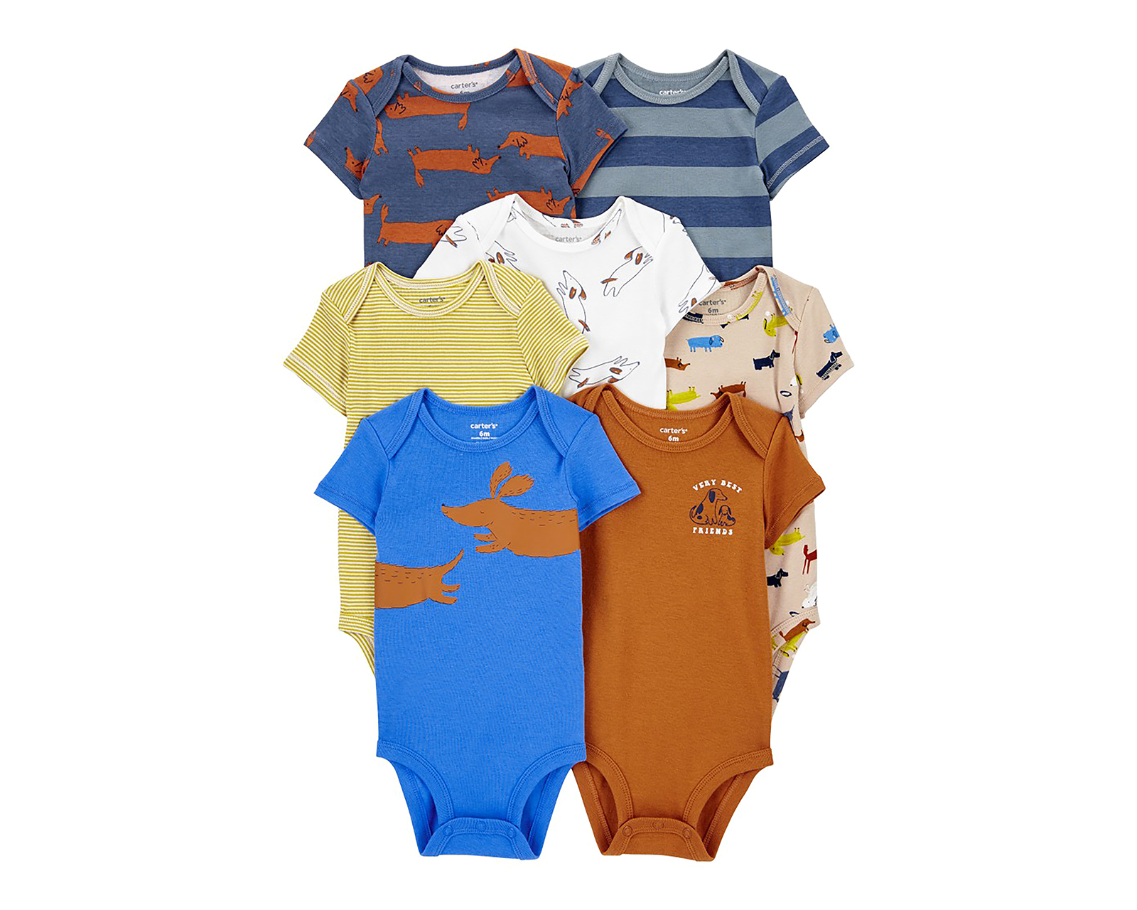 Pañalero para Bebé Niño Carter's de Algodón 7 Piezas