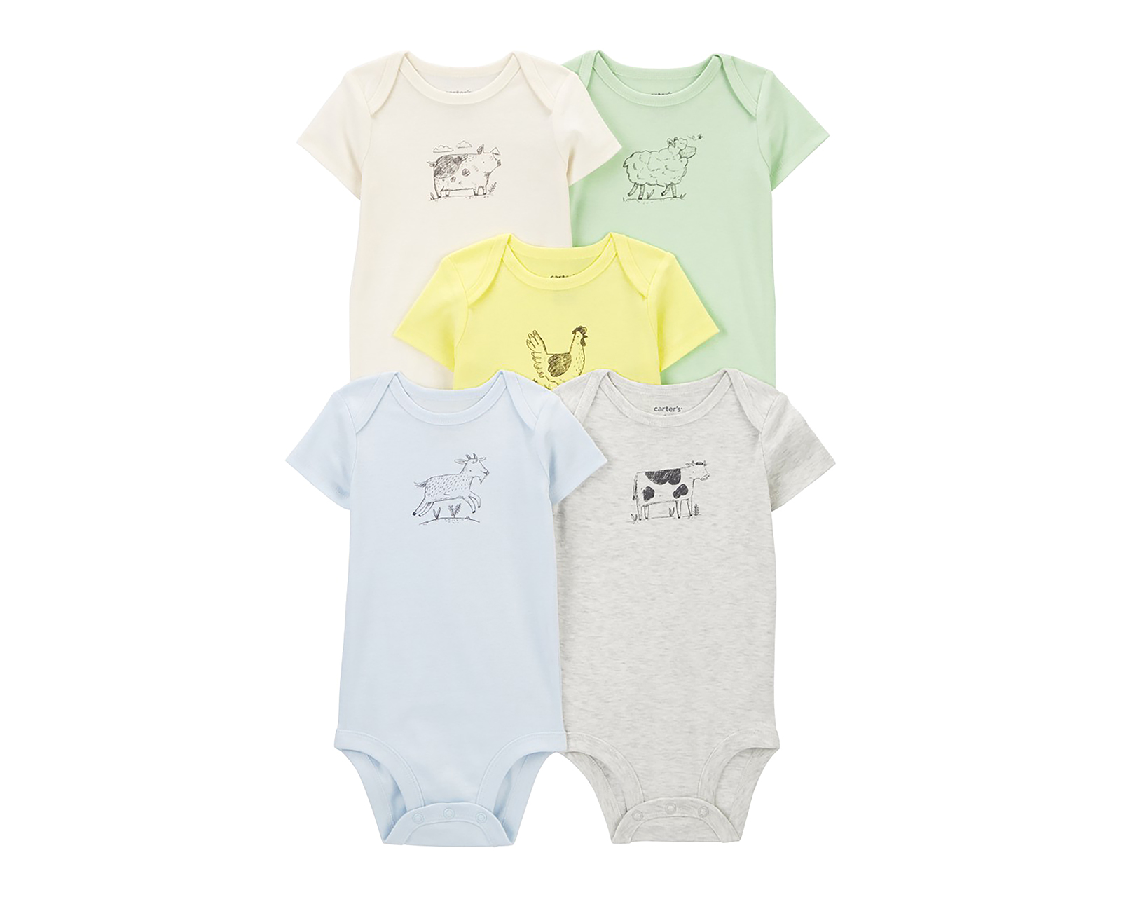 Foto 1 | Foto 1 | Pañalero para Bebé Niño Carter's de Algodón 5 Piezas