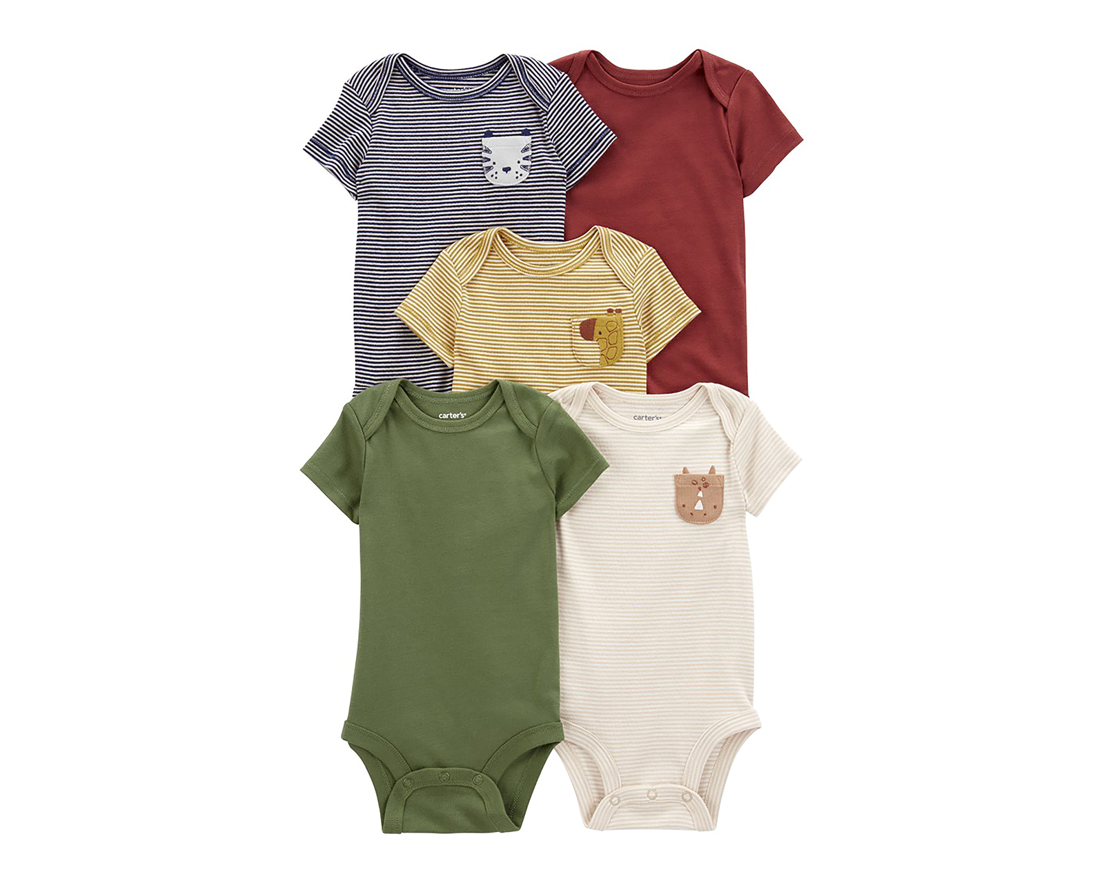 Foto 2 pulgar | Foto 1 | Pañalero para Bebé Niño Carter's de Algodón 5 Piezas