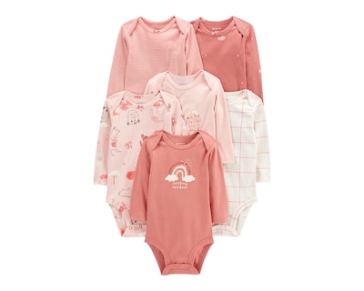 Foto 1 | Foto 1 | Pañalero para Bebé Niña Carter's de Algodón 6 Piezas