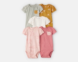 Pañalero para Bebé Niña Carter's de Algodón 5 Piezas