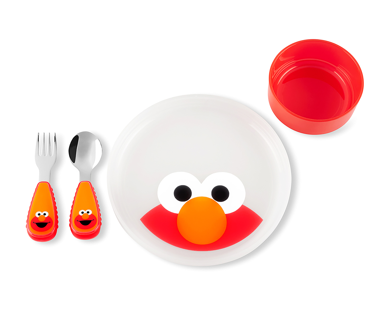 Vajilla de Plástico Anaranjada 1 Persona 5 Piezas