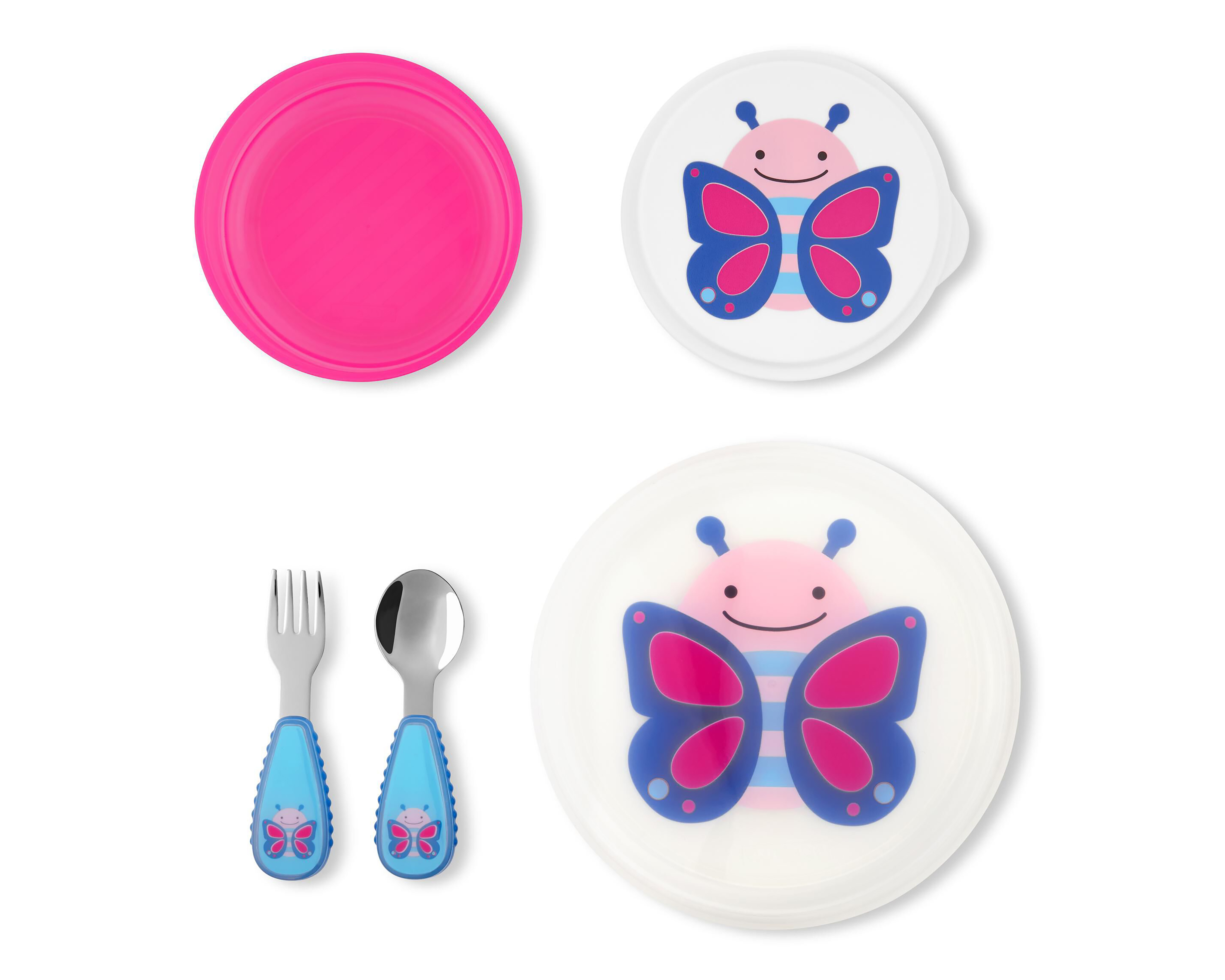 Foto 1 | Foto 1 | Vajilla de Plástico Rosa 1 Persona 5 Piezas