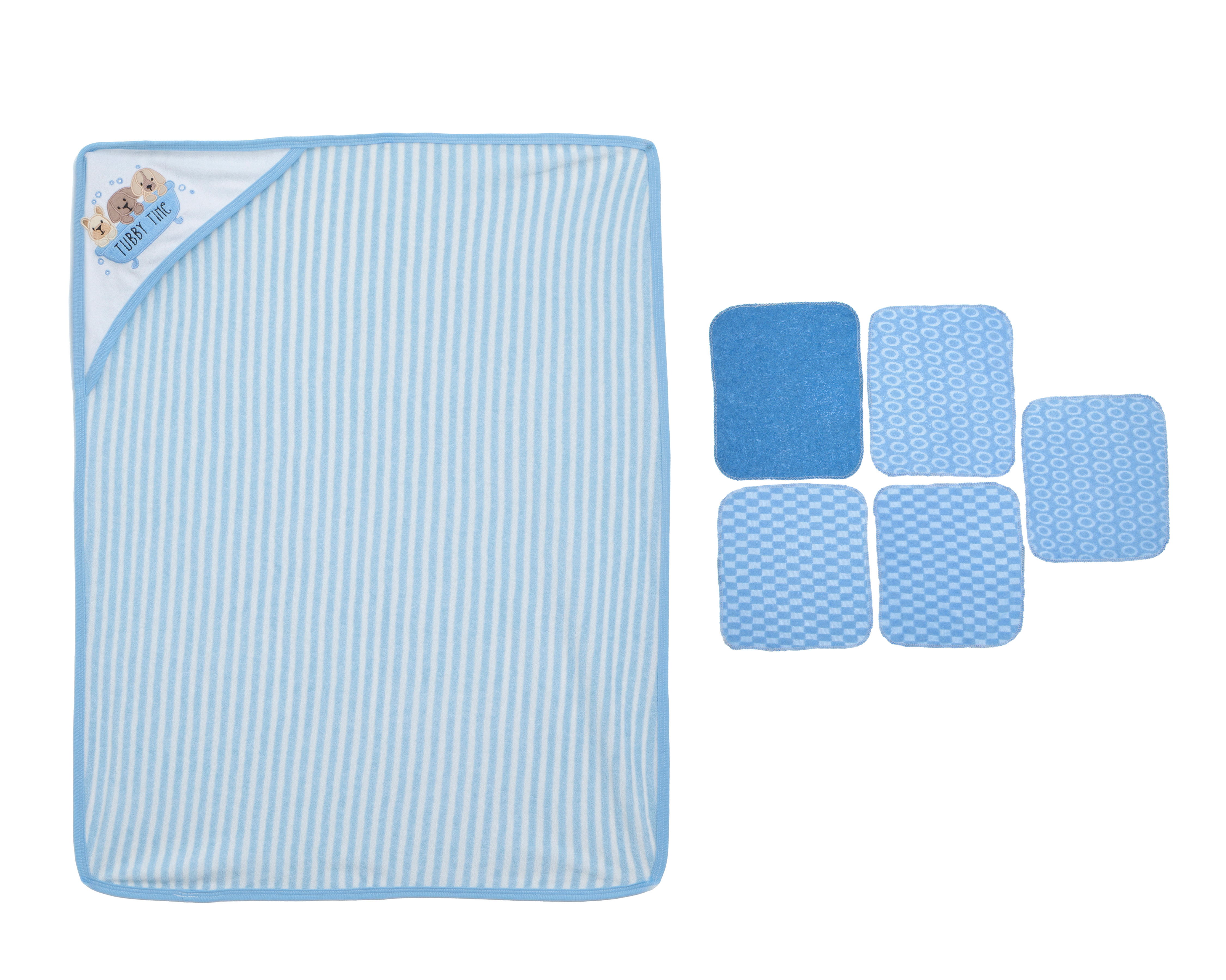 Foto 1 | Foto 1 | Toalla de Baño para Bebé Niño Baby Colors Azul 6 Piezas