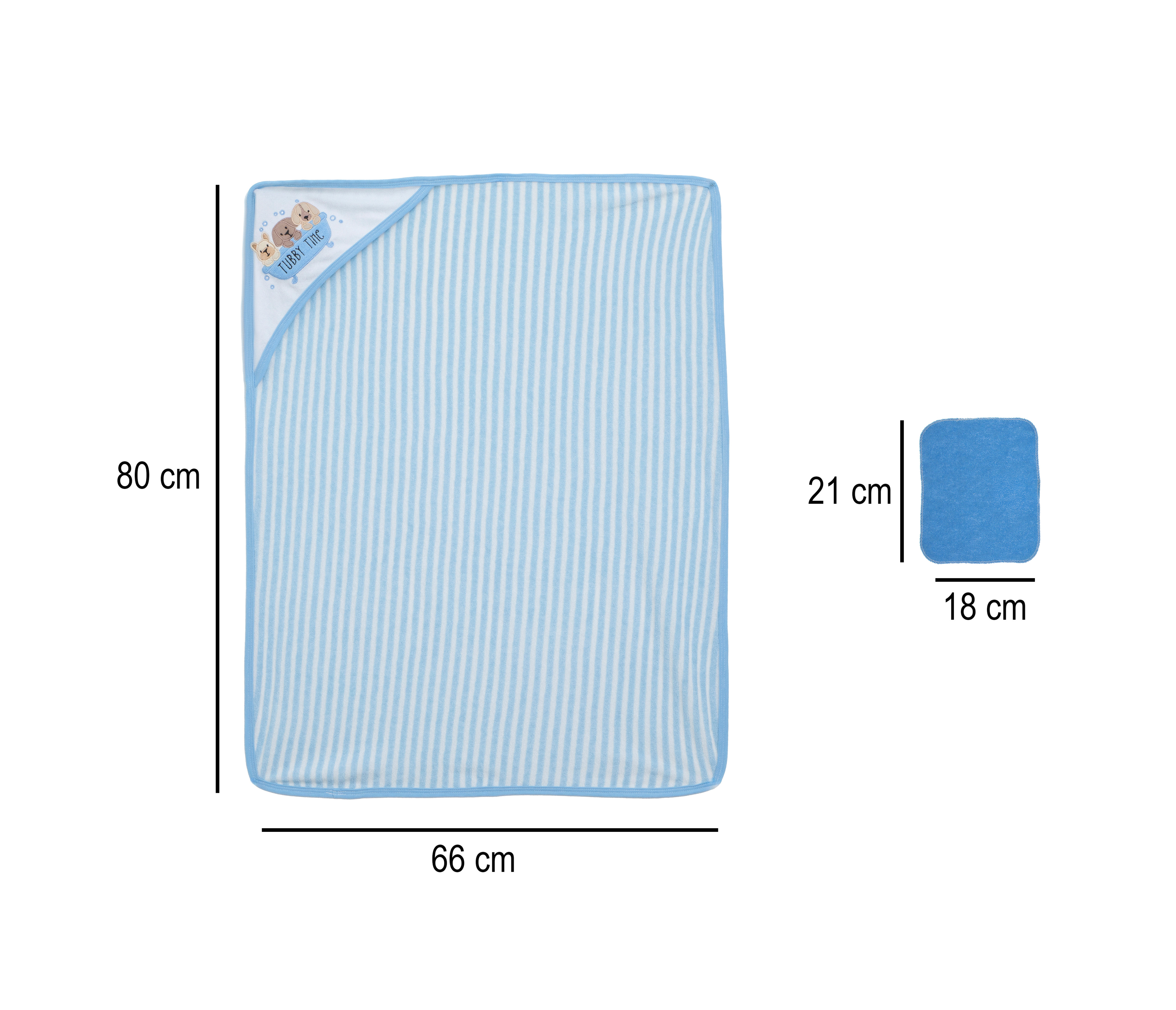 Foto 5 pulgar | Foto 4 | Toalla de Baño para Bebé Niño Baby Colors Azul 6 Piezas