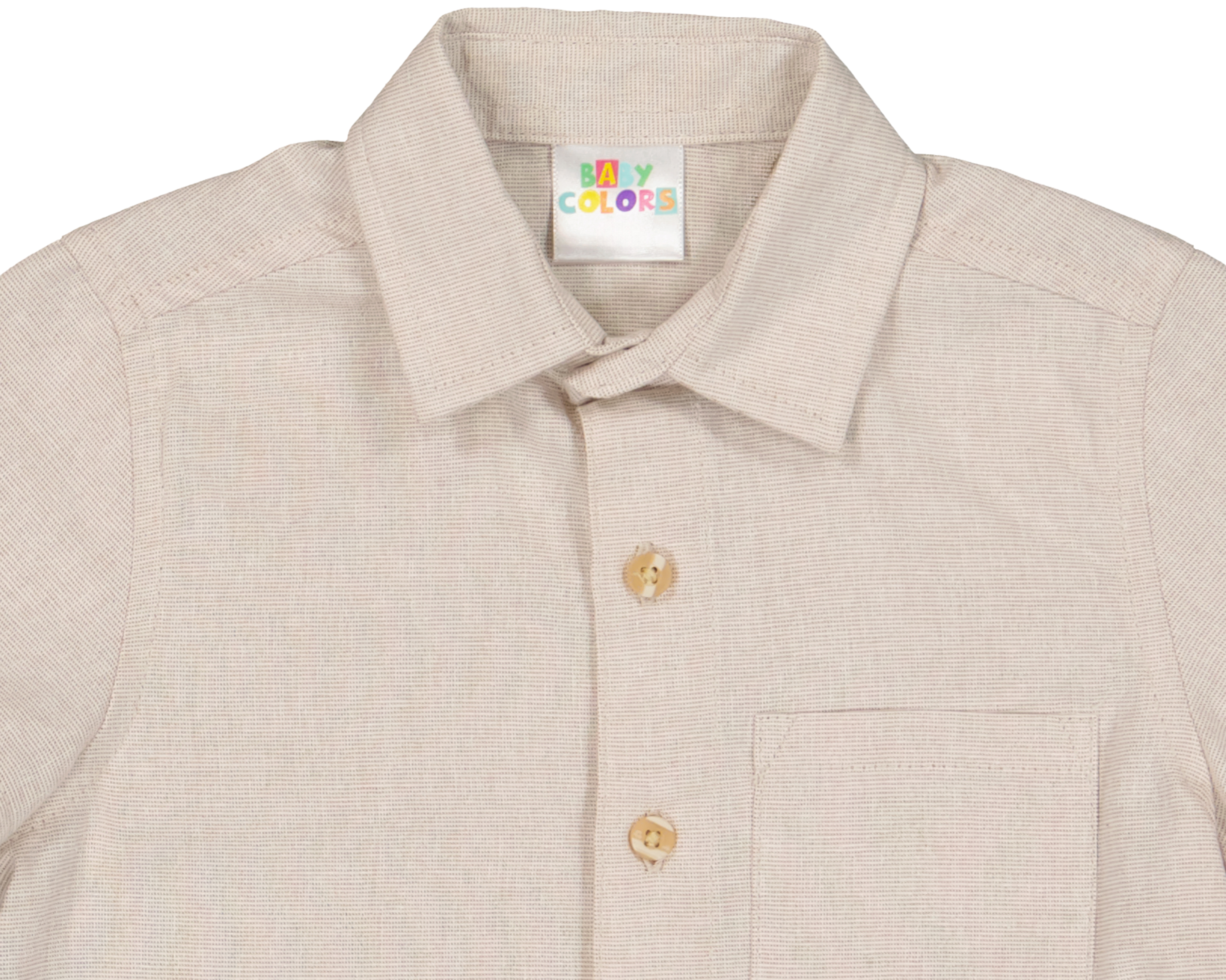 Foto 4 pulgar | Foto 3 | Camisa para Bebé Niño Baby Colors Beige