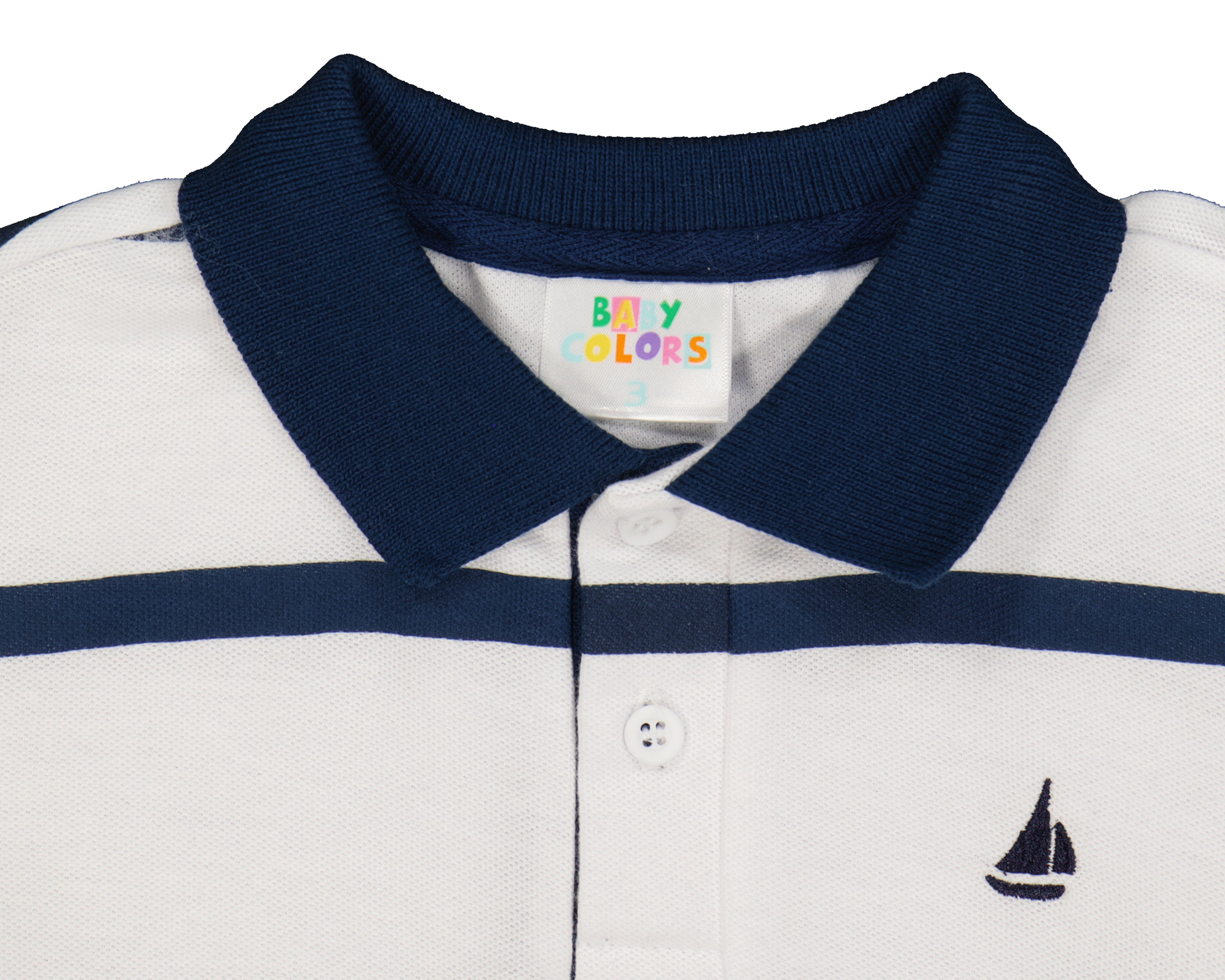 Foto 4 pulgar | Foto 3 | Playera para Bebé Niño Baby Colors a Rayas