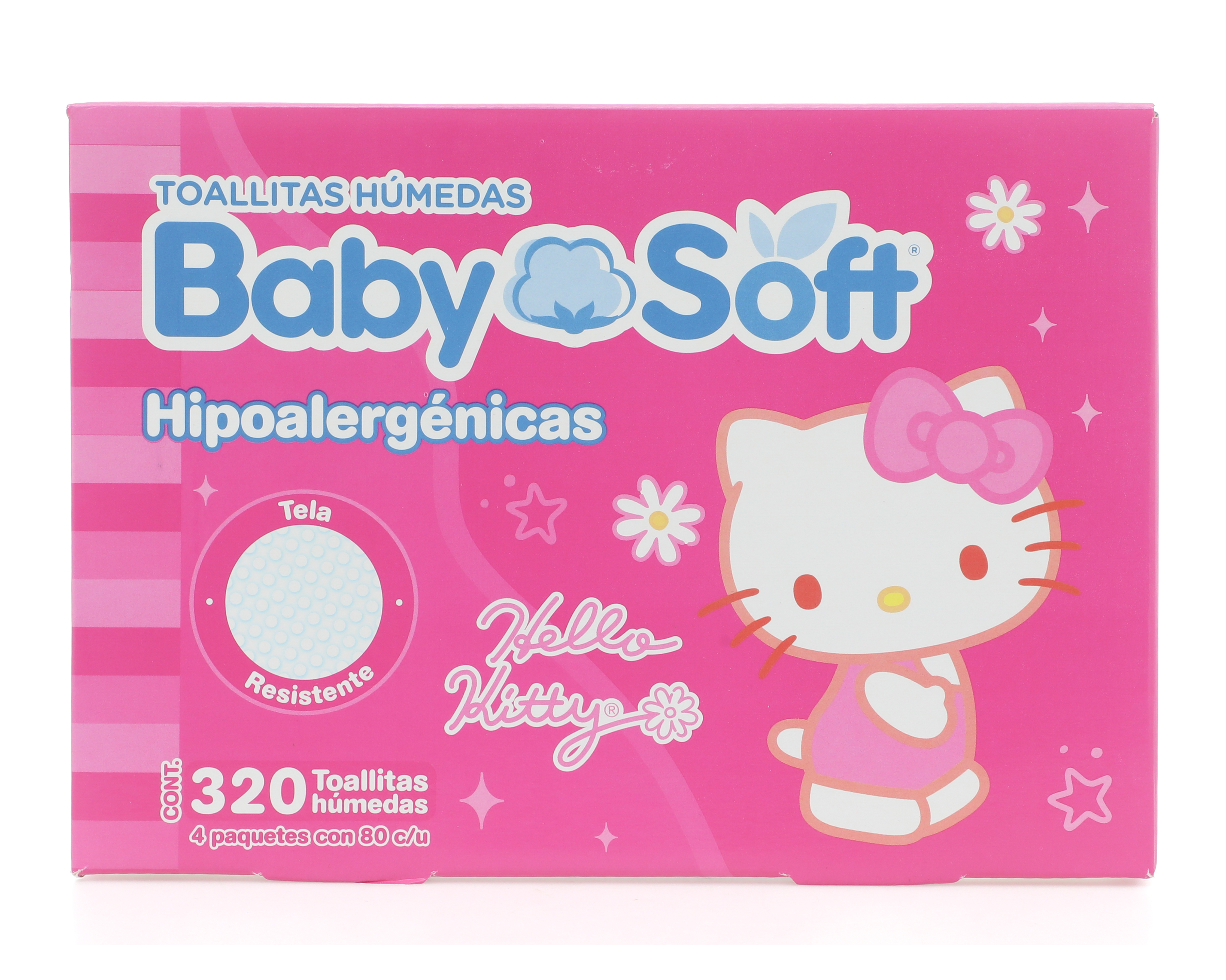 Toallitas para Bebé Baby Soft Hello Kitty 4 Paquetes con 80 Piezas c/u