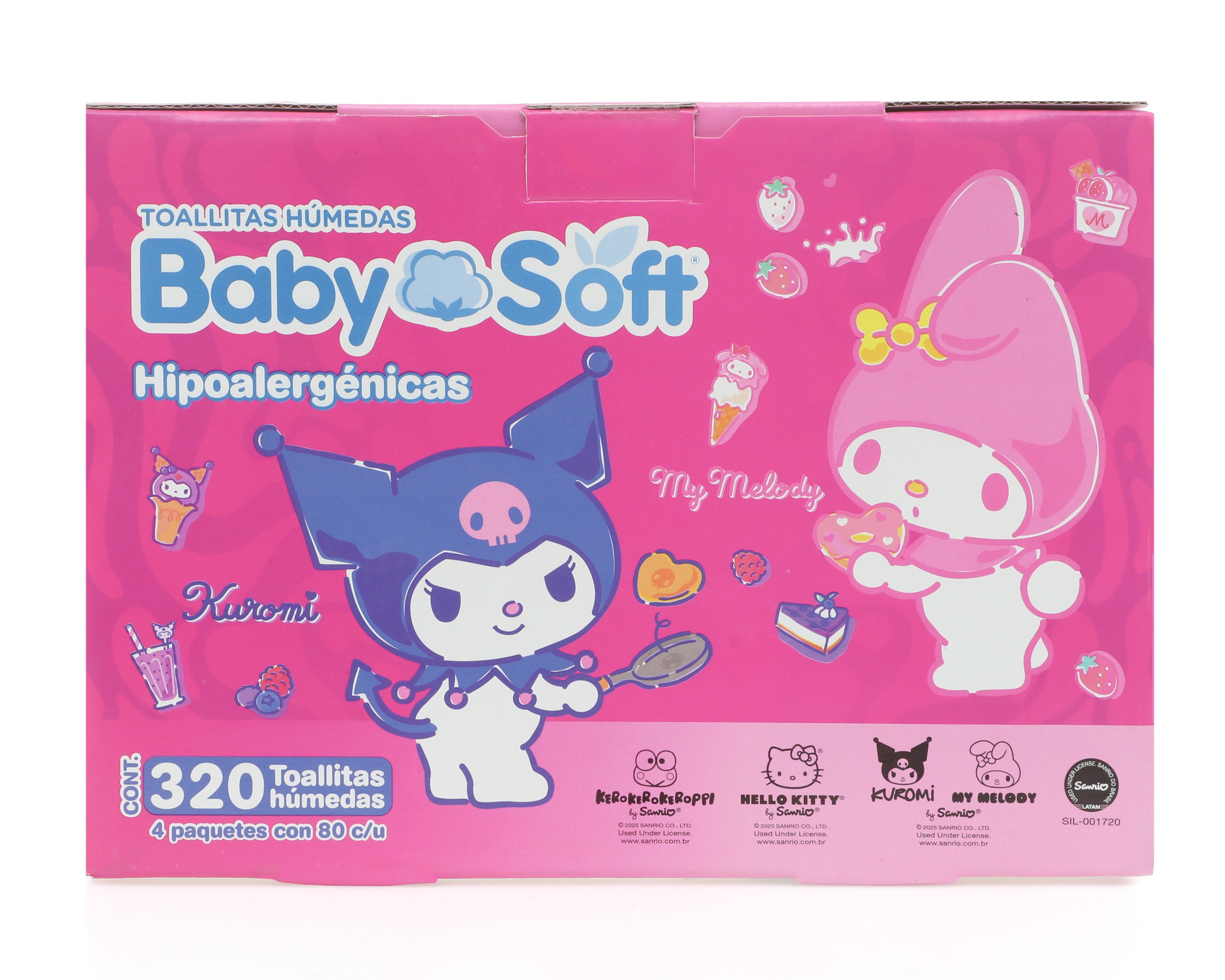 Foto 2 | Foto 2 | Toallitas para Bebé Baby Soft Hello Kitty 4 Paquetes con 80 Piezas c/u