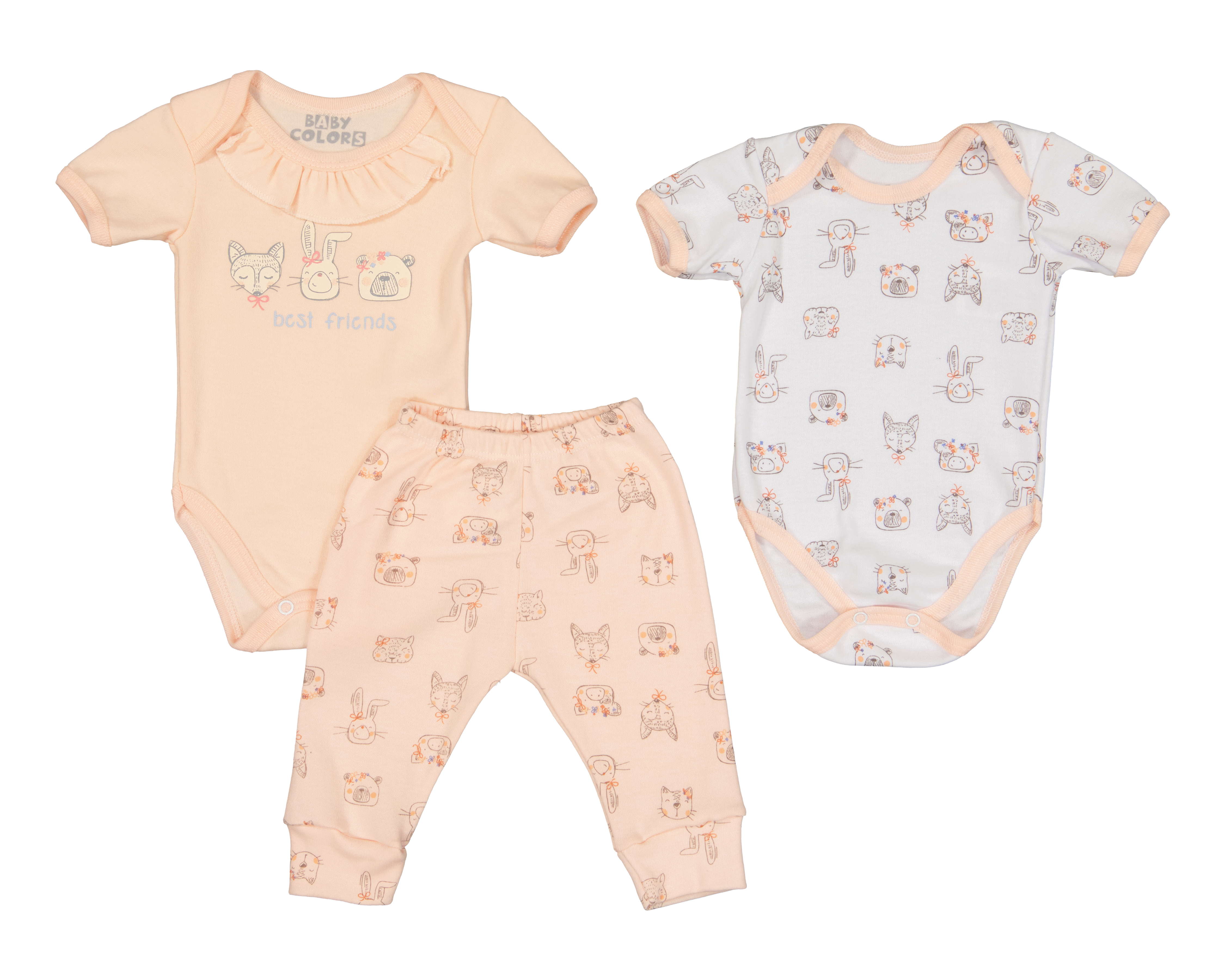 Pañalero para Bebé Niña Baby Colors con Estampado 3 Piezas