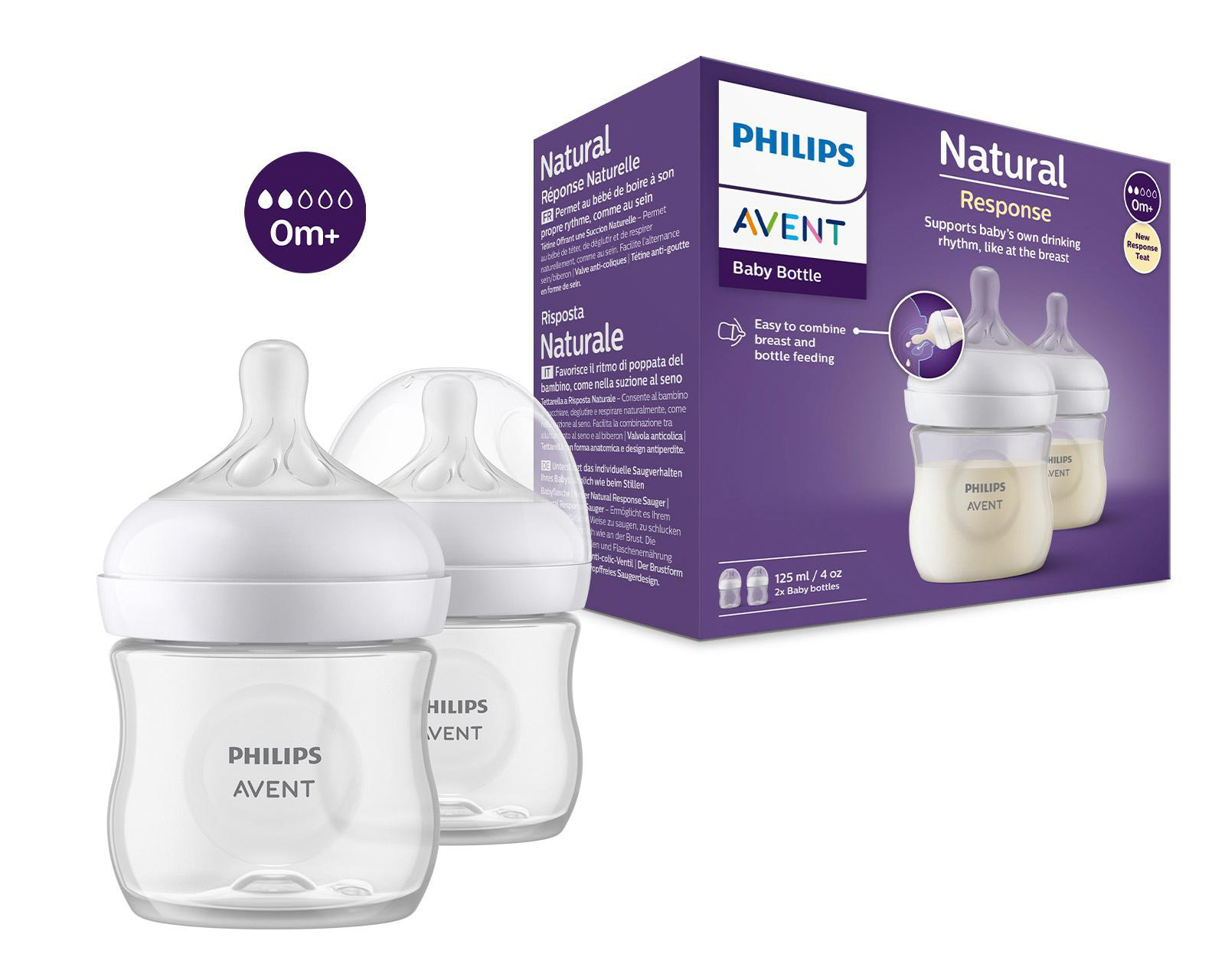 Foto 4 pulgar | Foto 3 | Set de Biberones marca Avent 4 oz 2 Piezas