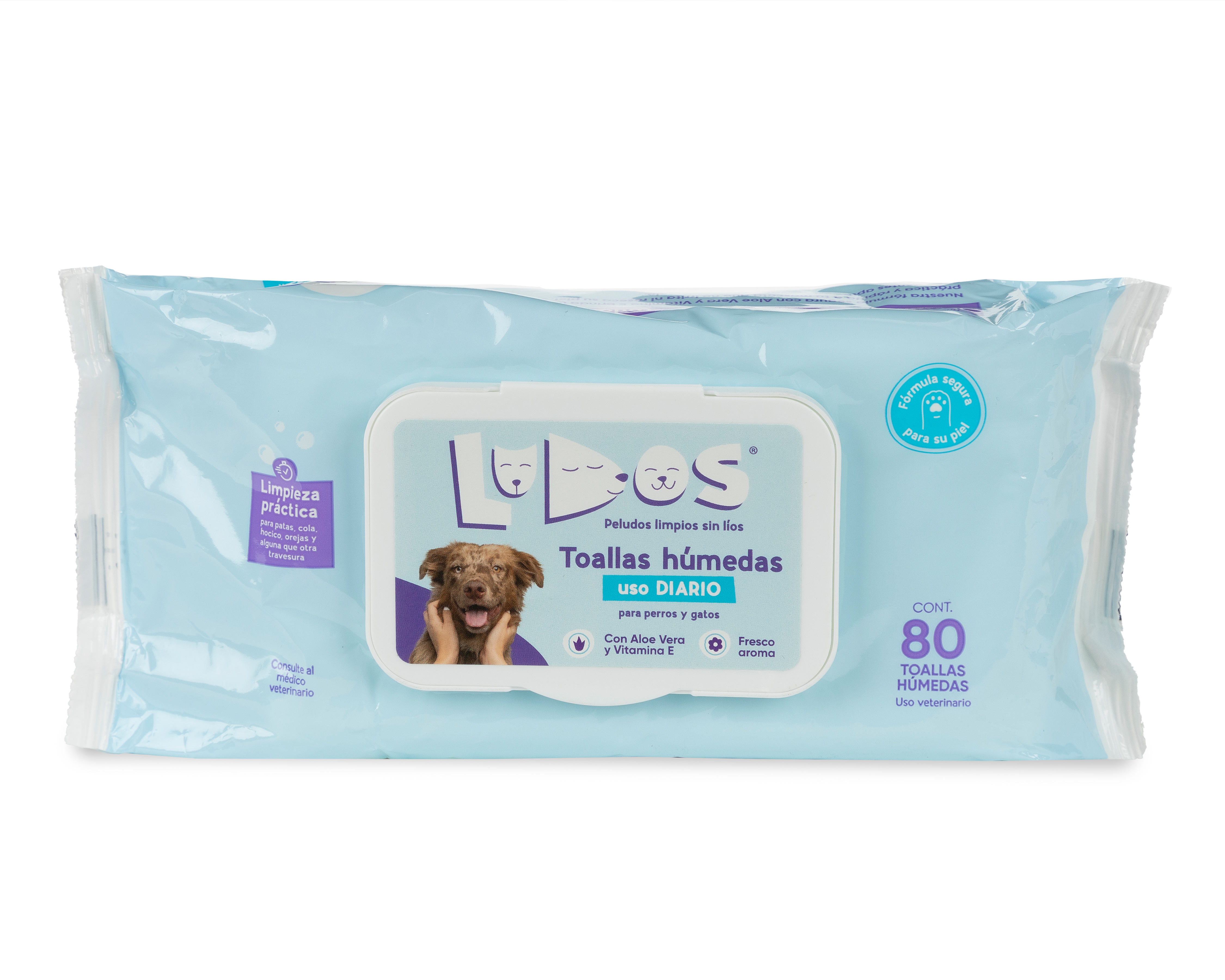 Foto 1 | Foto 1 | Toallas Húmedas Ludos para Perros y Gatos 80 Piezas