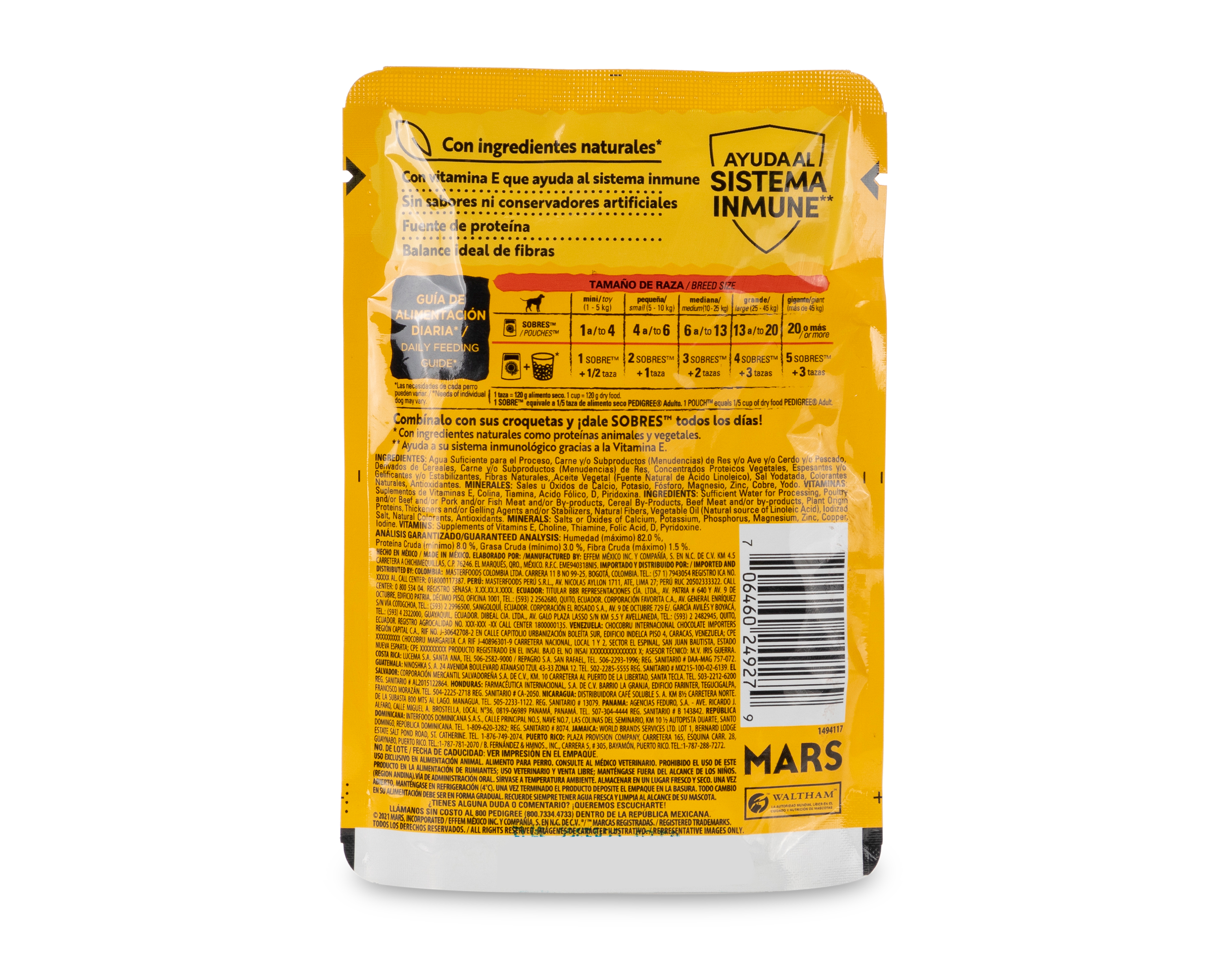 Foto 3 pulgar | Foto 2 | Alimento para Perro Pedigree Adulto 100 g