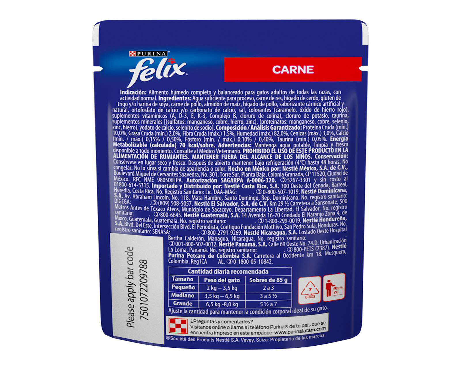 Foto 2 | Foto 2 | Alimento para Gato Purina Felix Adulto 85 g