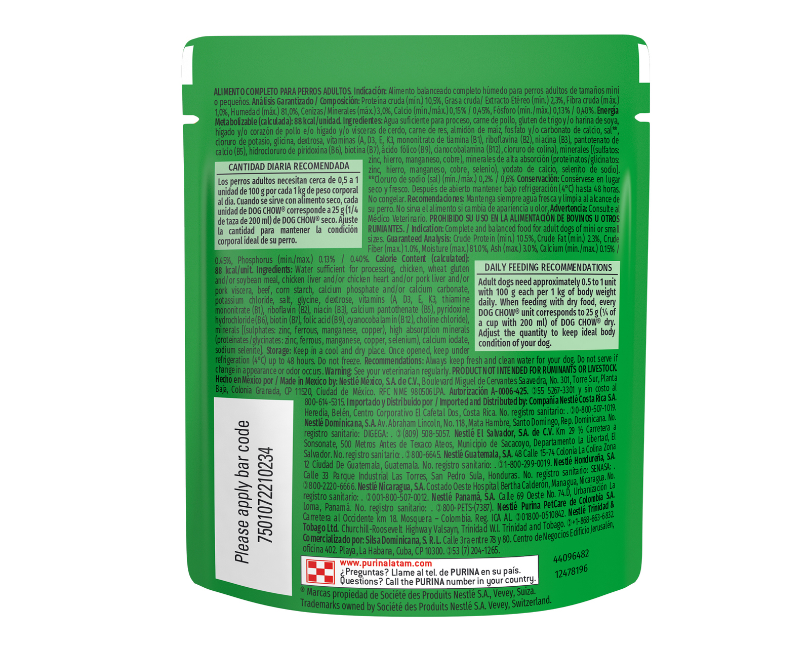 Foto 3 pulgar | Foto 2 | Alimento para Perro Purina Dog Chow Adultos Minis y Pequeños 100 g