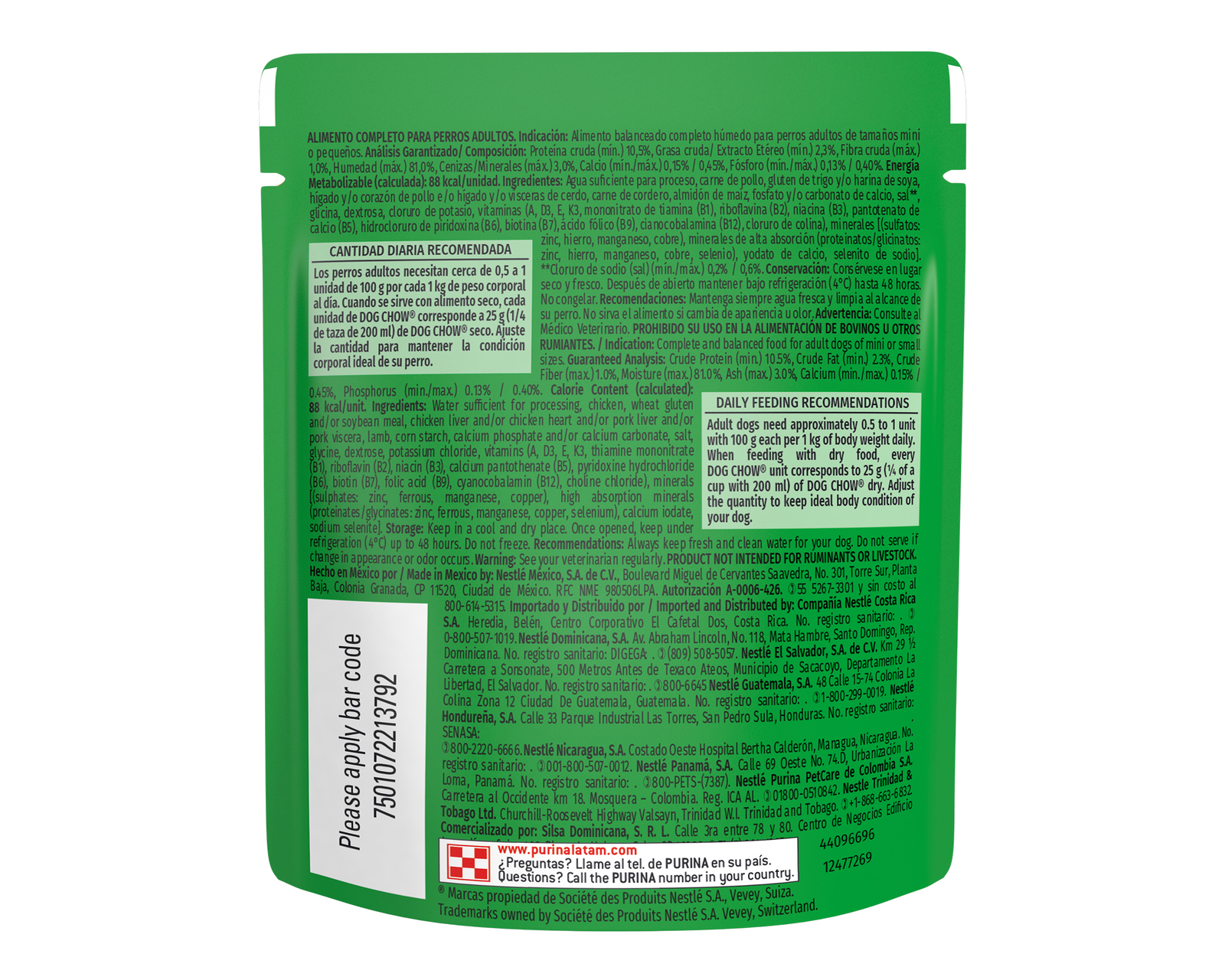 Foto 3 pulgar | Foto 2 | Alimento para Perro Purina Dog Chow Adulto Mini y Pequeño 100 g