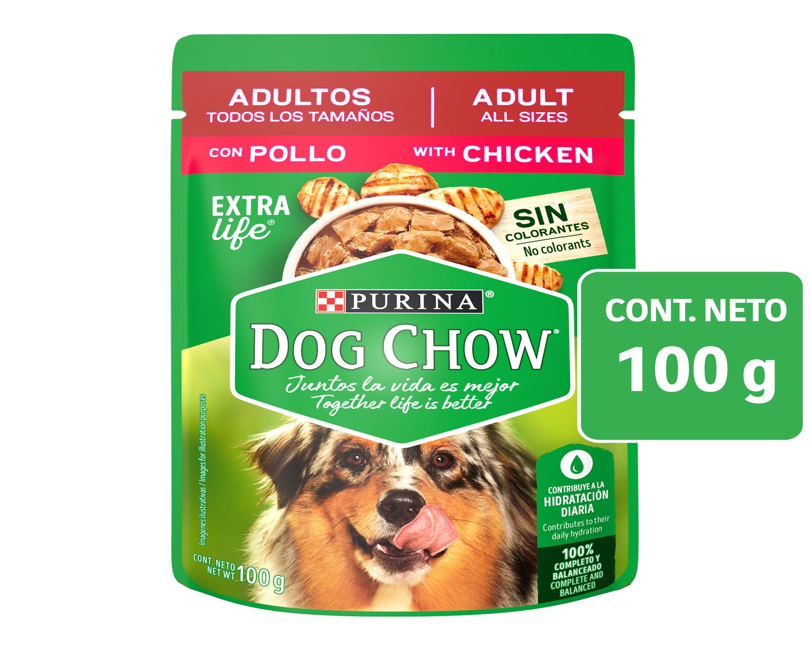 Foto 2 pulgar | Foto 1 | Alimento para Perro Purina Dog Chow Adulto 100 g