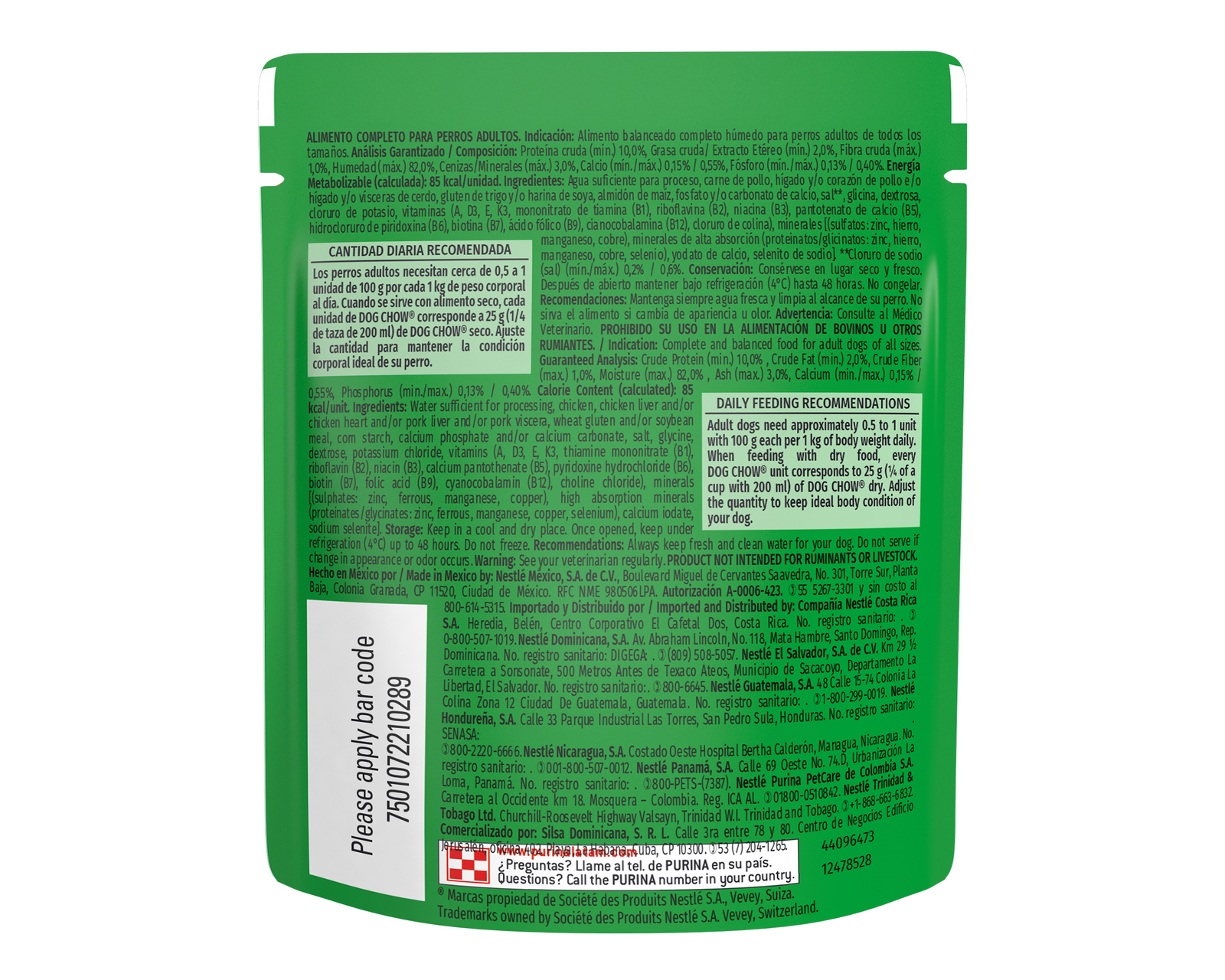 Foto 3 pulgar | Foto 2 | Alimento para Perro Purina Dog Chow Adulto 100 g