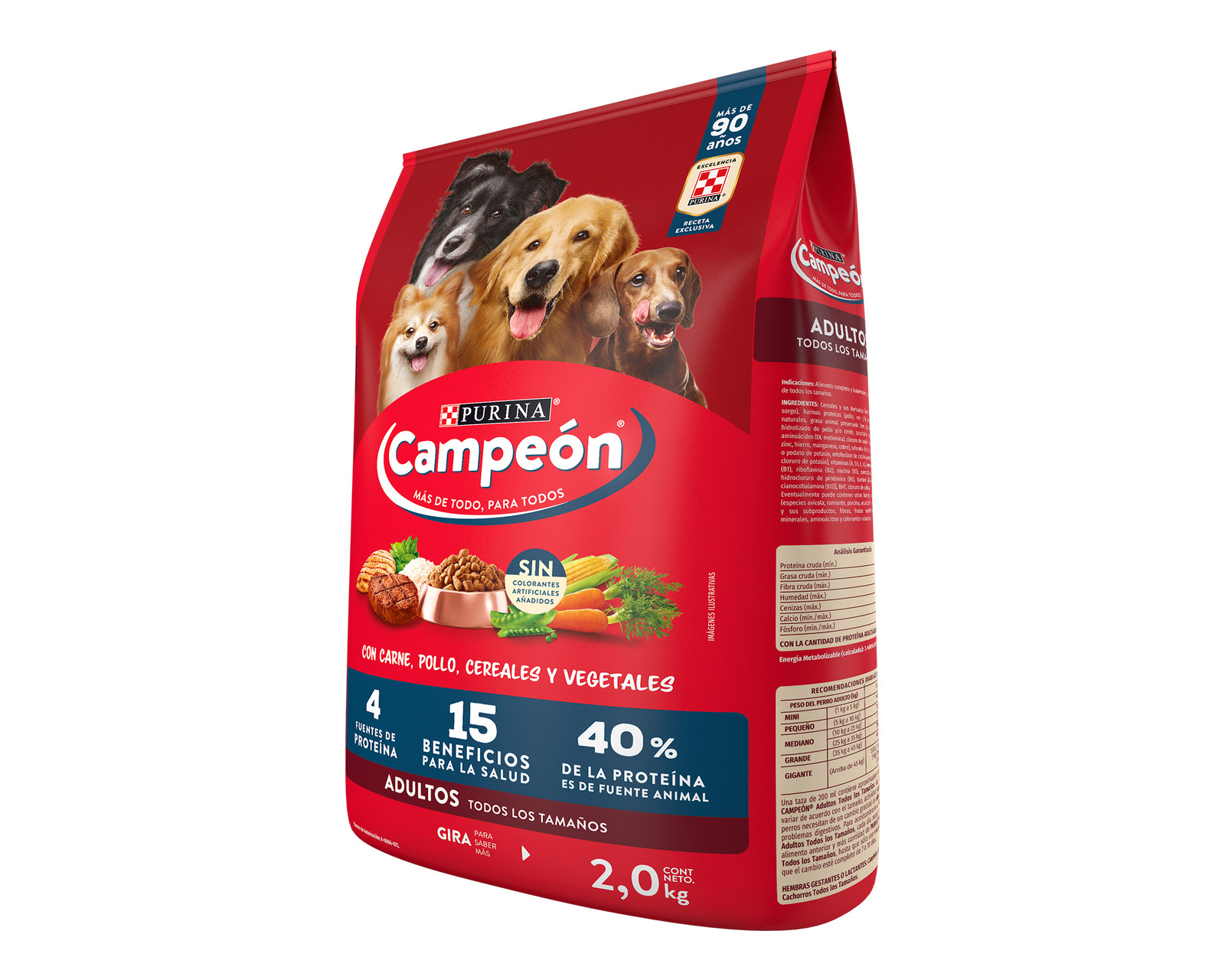 Foto 11 pulgar | Foto 10 | Alimento para Perro Purina Campeón Adulto 2 kg
