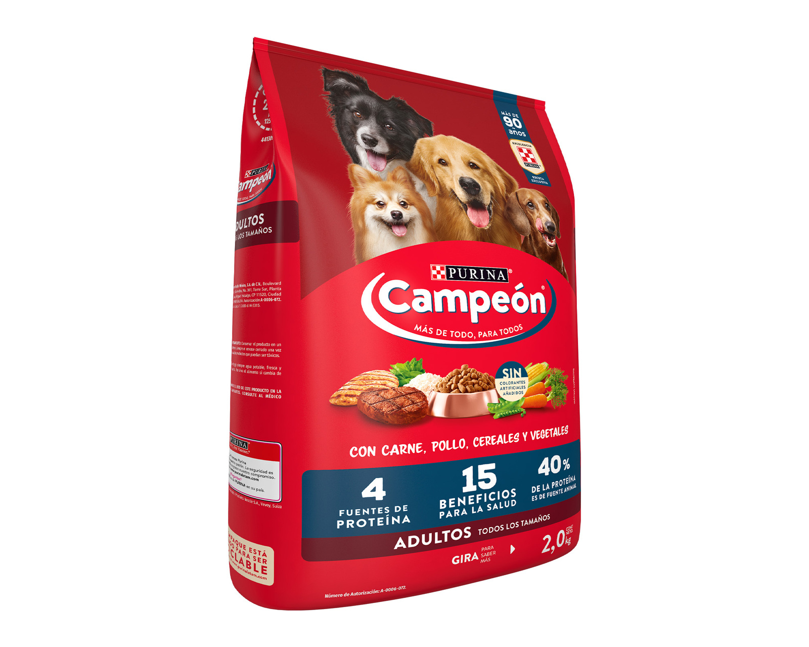 Foto 10 pulgar | Foto 9 | Alimento para Perro Purina Campeón Adulto 2 kg