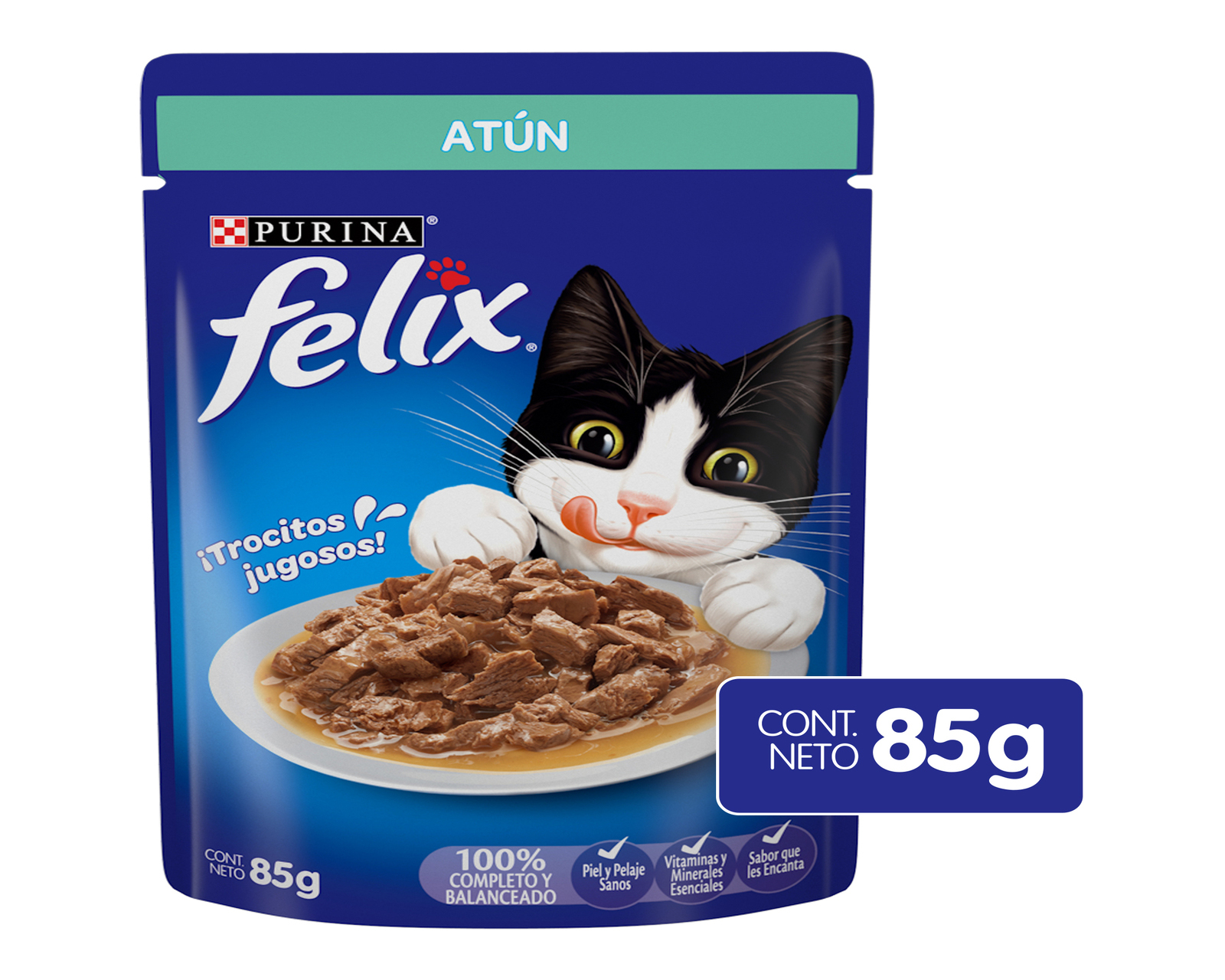 Foto 2 pulgar | Foto 1 | Alimento para Gato Purina Felix Raza Mediana 85 g