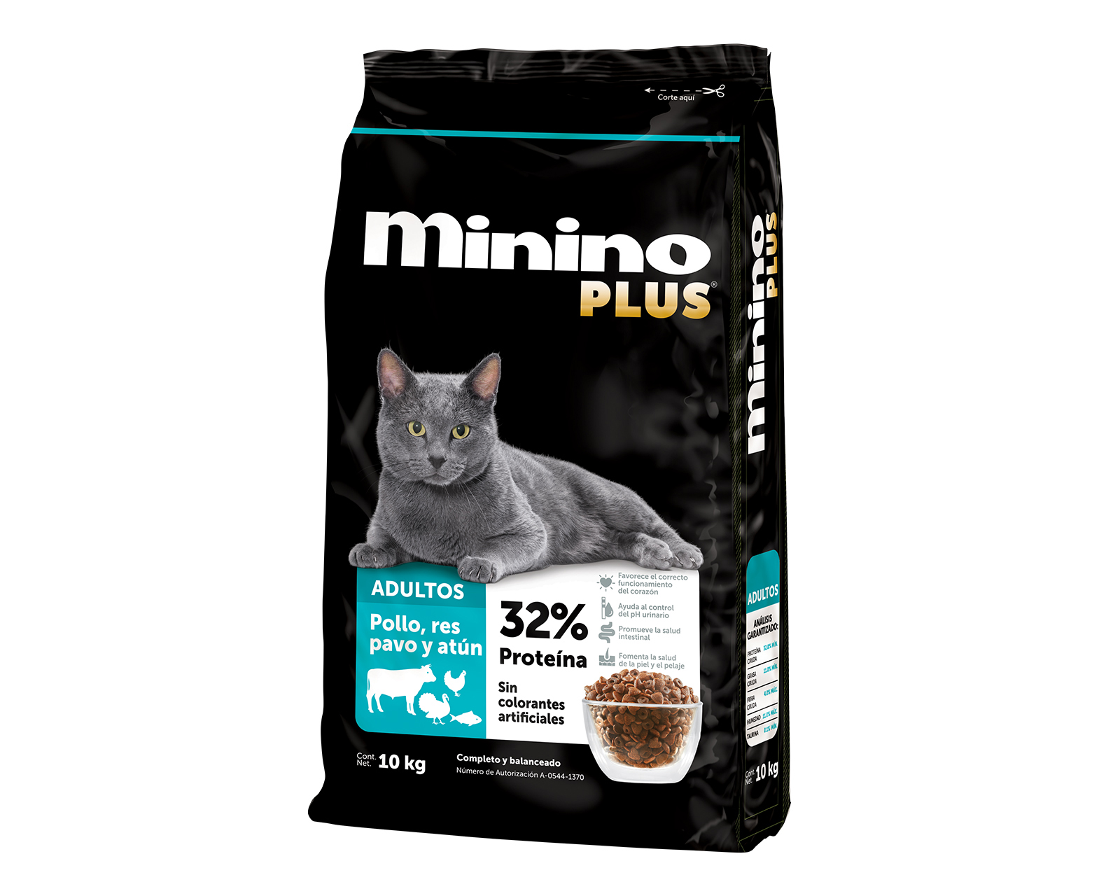 Foto 3 | Foto 3 | Alimento para Gato Minino Plus Adulto 10 kg
