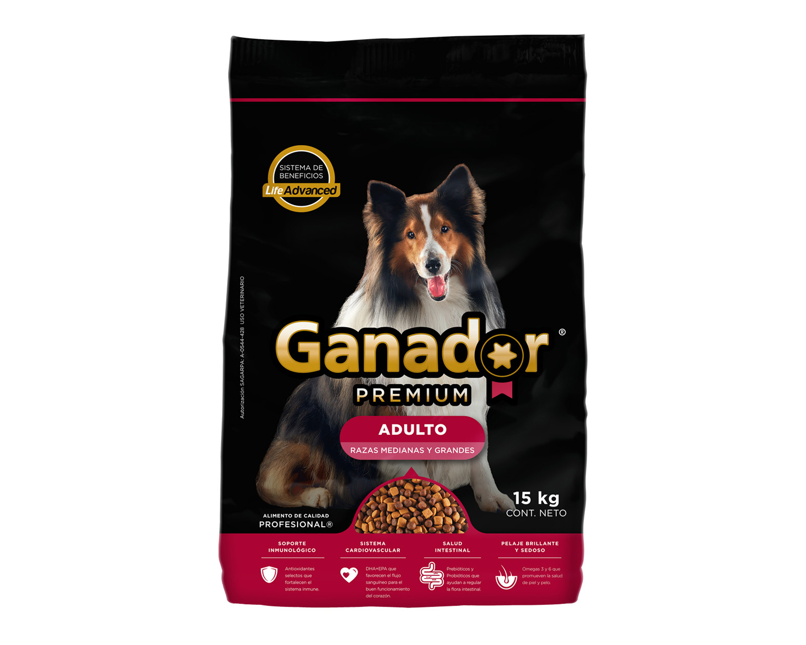 Foto 1 | Foto 1 | Alimento para Perro Ganador Premium Adulto Razas Medianas y Grandes 15 kg