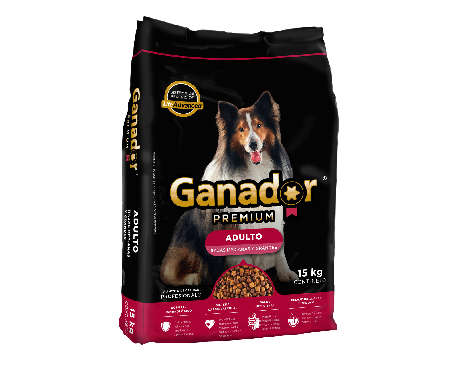 Foto 4 | Foto 4 | Alimento para Perro Ganador Premium Adulto Razas Medianas y Grandes 15 kg