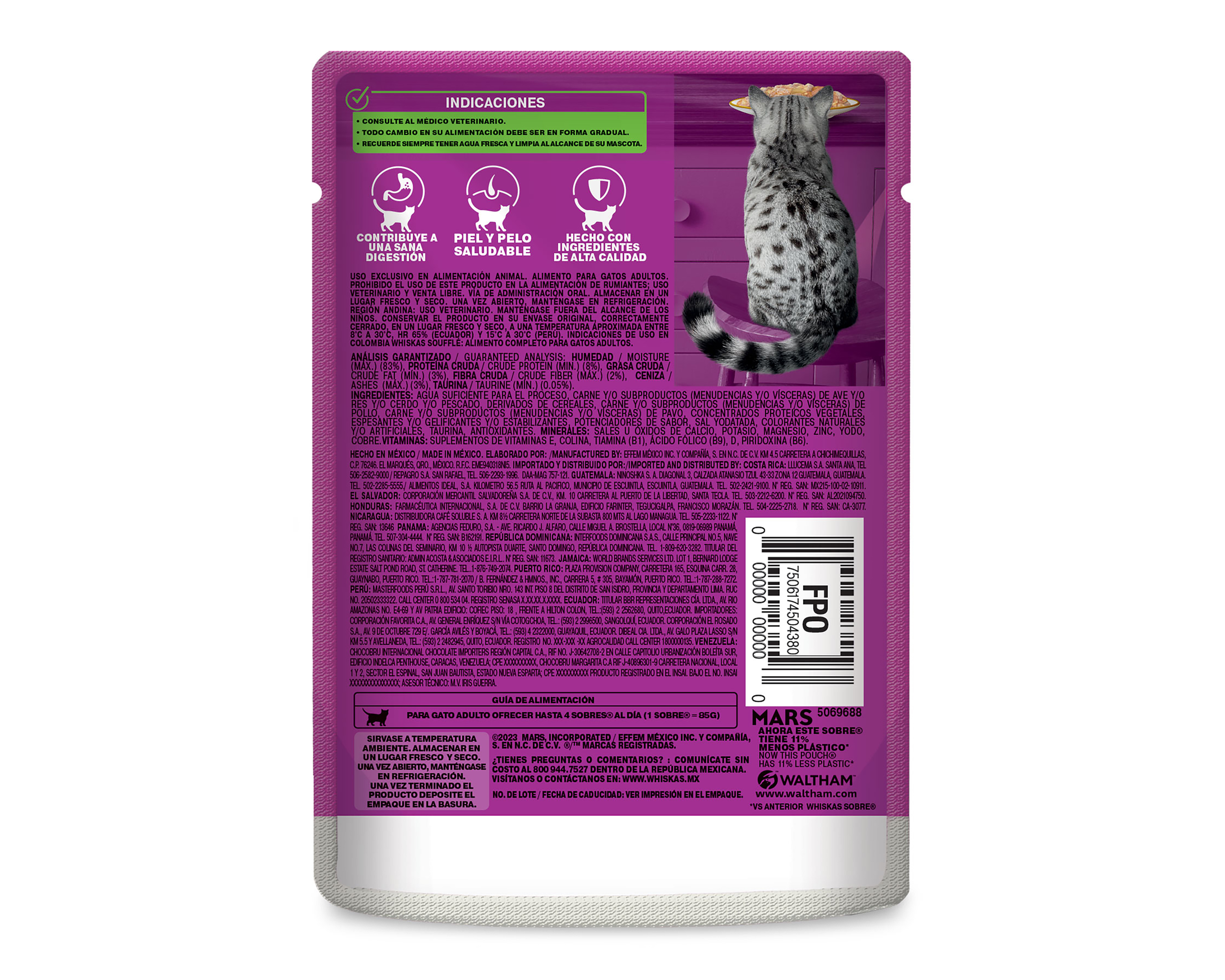 Foto 3 pulgar | Foto 2 | Alimento para Gato Whiskas Adulto 85 g