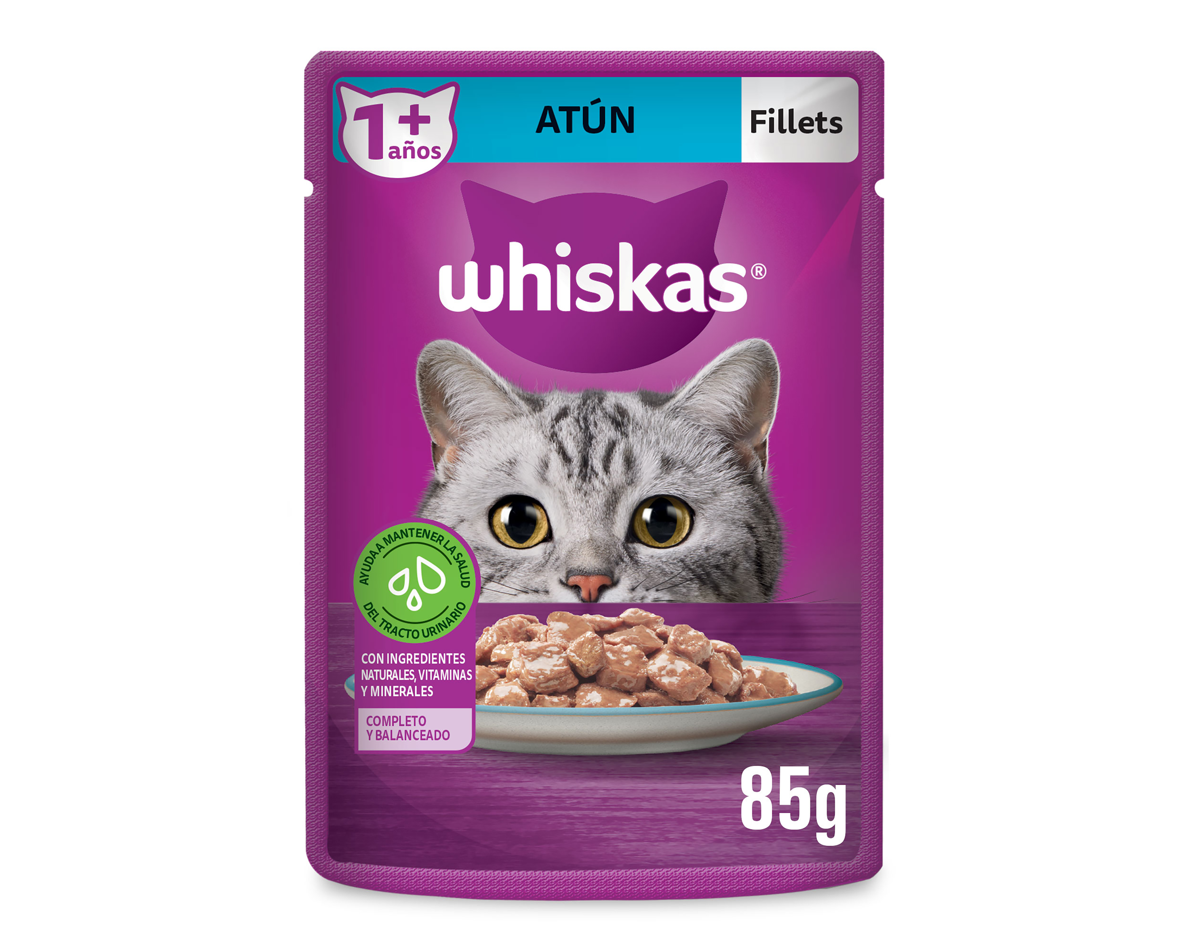 Foto 2 pulgar | Foto 1 | Alimento para Gato Whiskas Adulto 85 g