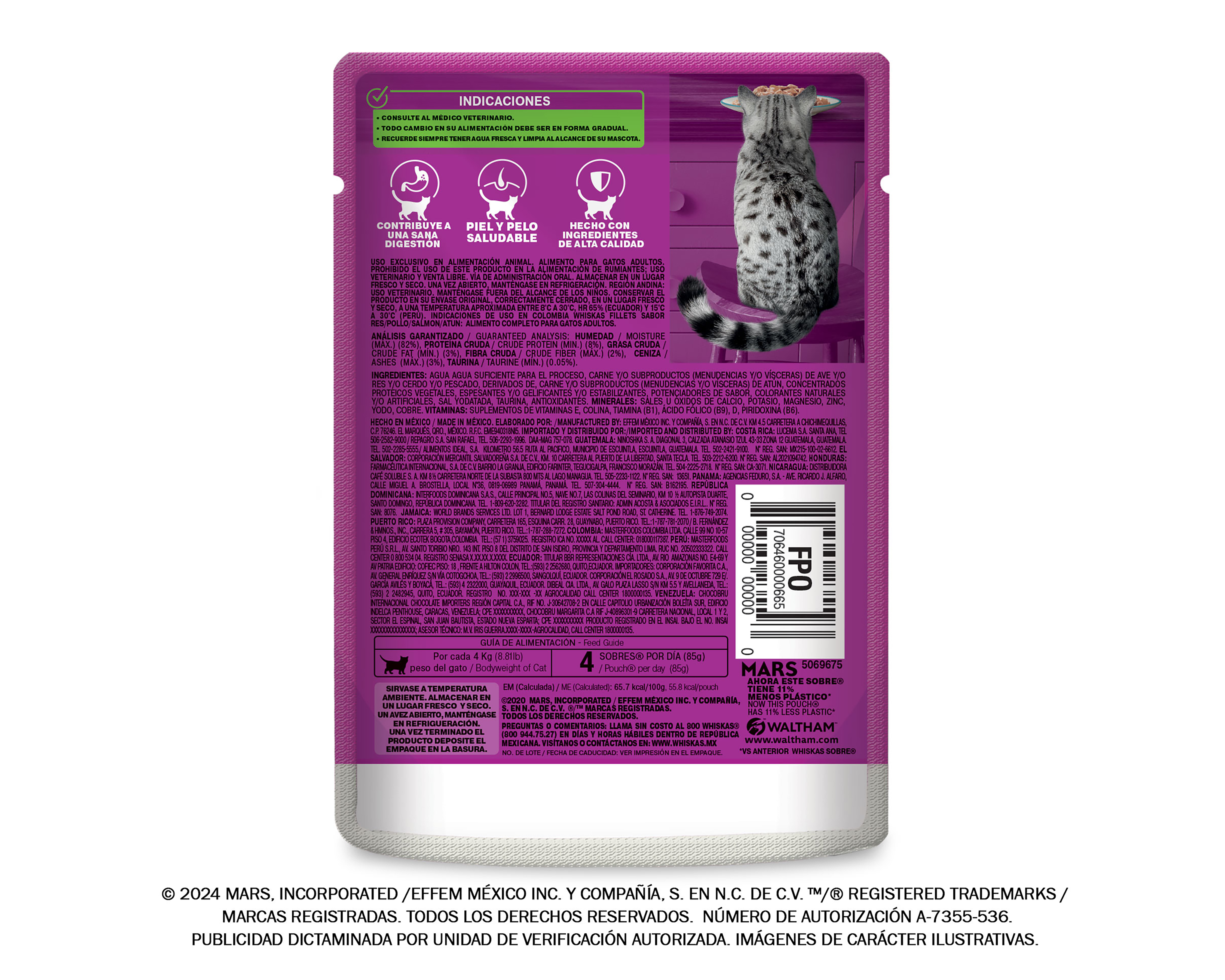 Foto 2 | Foto 2 | Alimento para Gato Whiskas Adulto 85 g