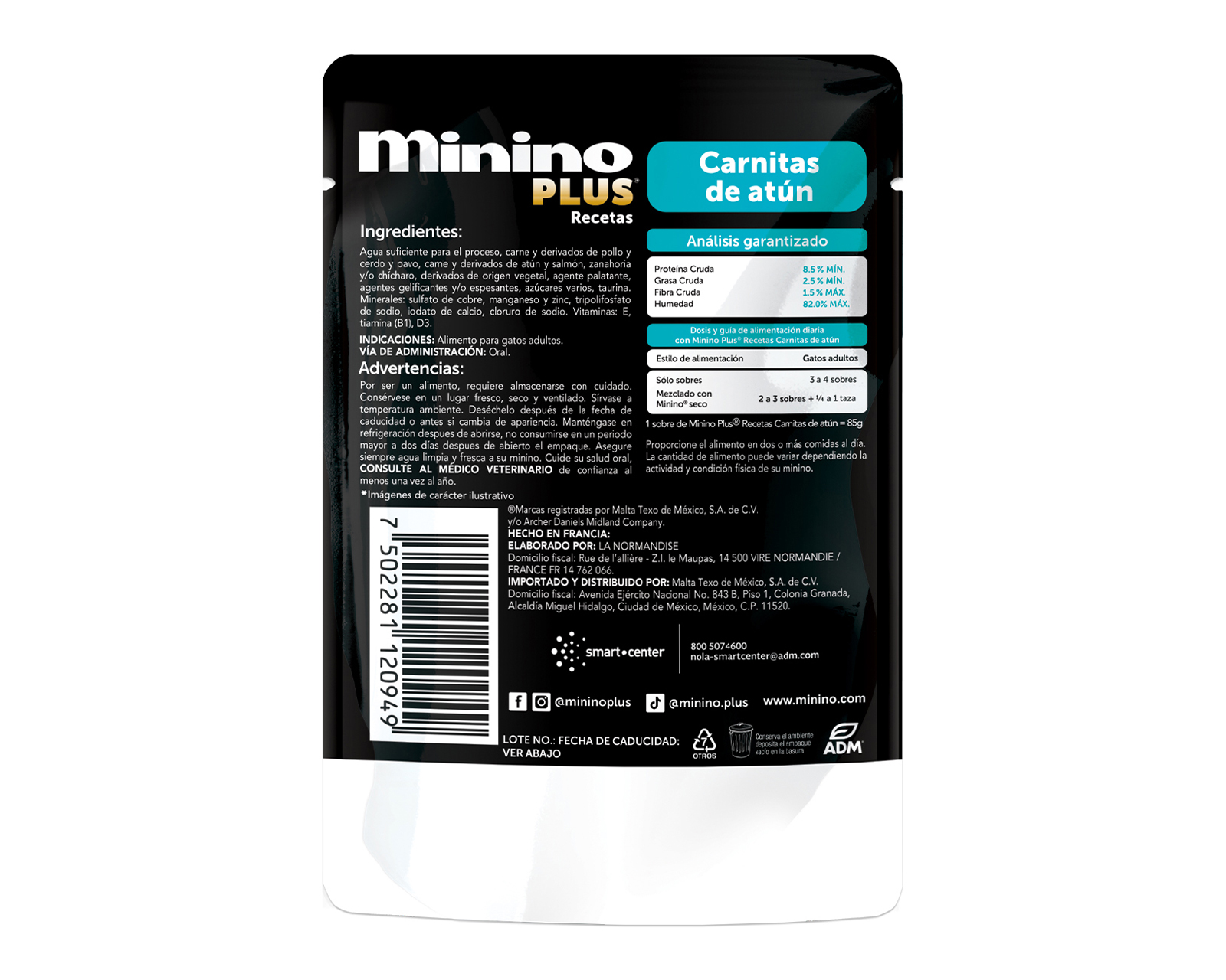 Foto 3 pulgar | Foto 2 | Alimento para Gato Minino Plus Adulto 85 g