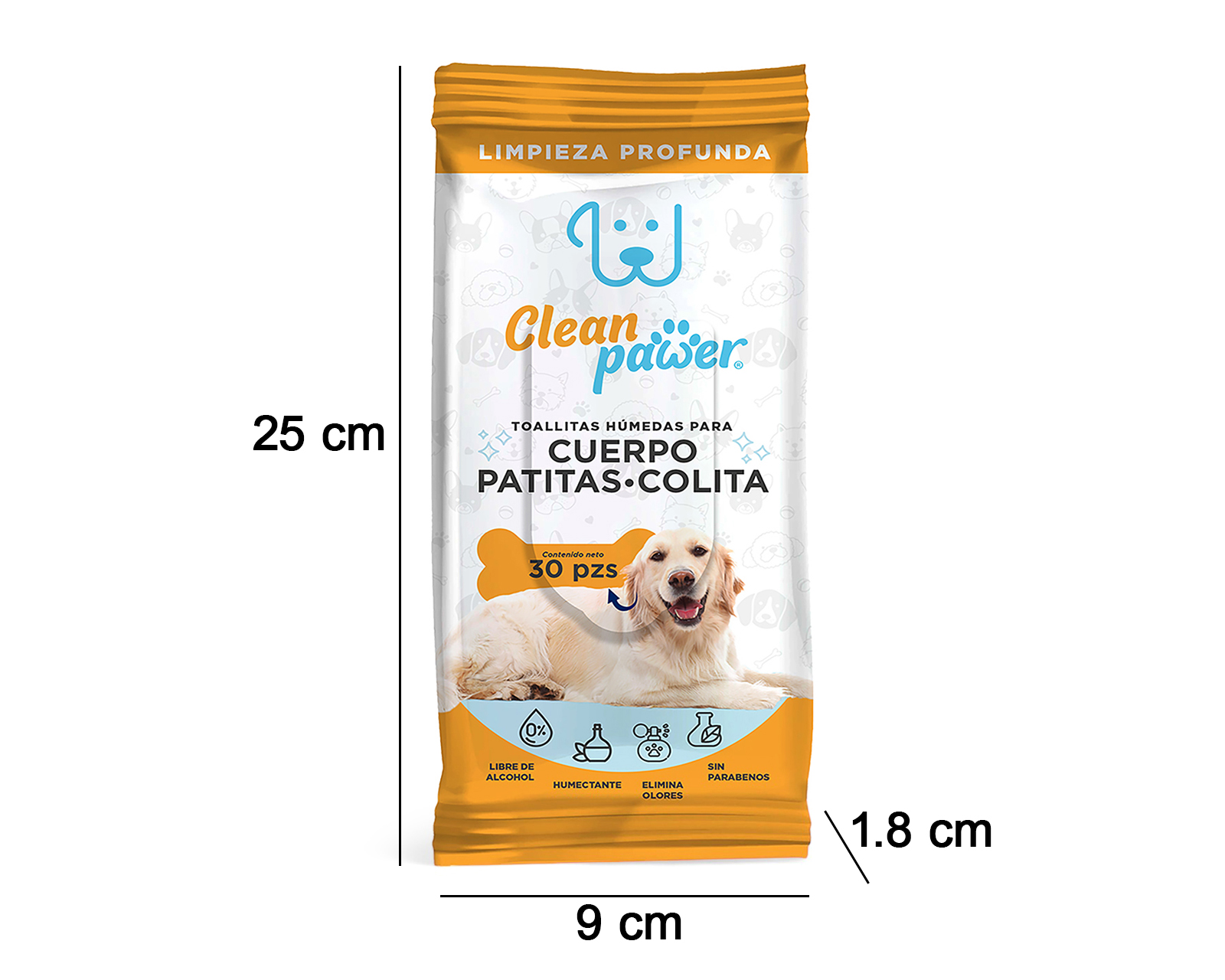 Foto 4 | Foto 4 | Toallitas Húmedas para Mascota Clean Pawer Cuerpo Patitas y Colita 30 Piezas
