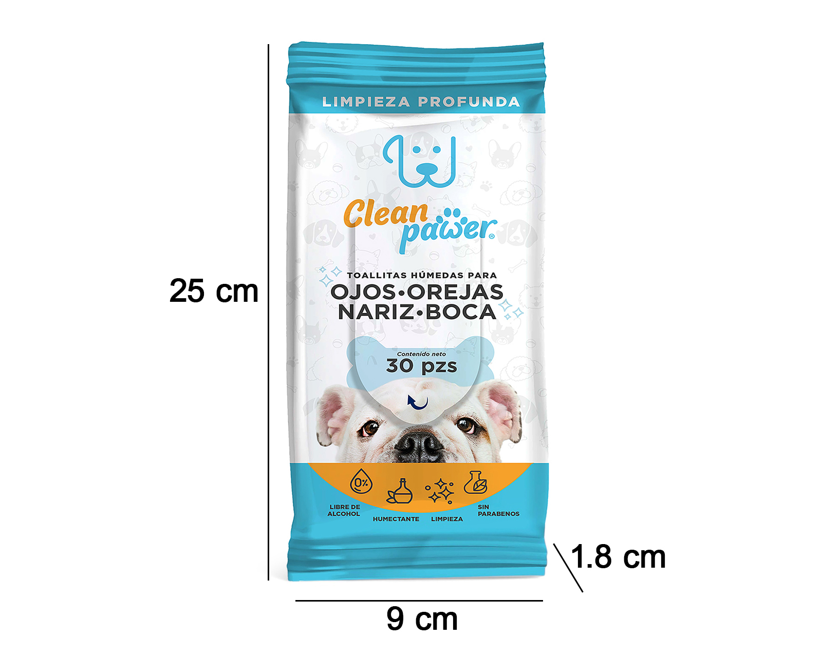 Foto 5 pulgar | Foto 4 | Toallitas Húmedas para Mascota Clean Pawer Ojos Orejas Nariz y Boca 30 Piezas